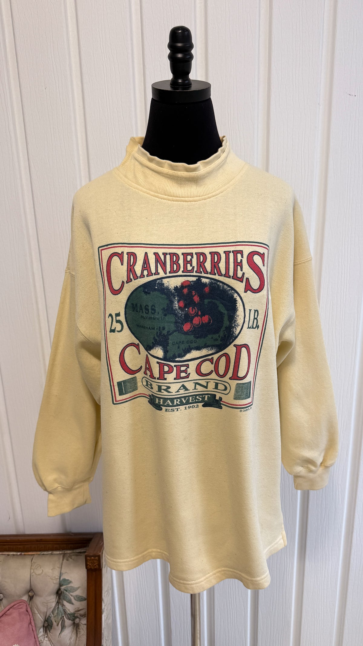 Chandail crewneck jaune Cranderries- large