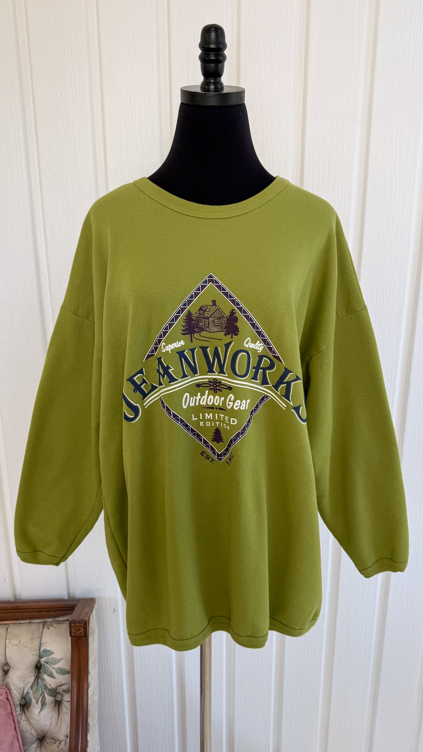 Chandail crewneck vert Jeanworks- x-large