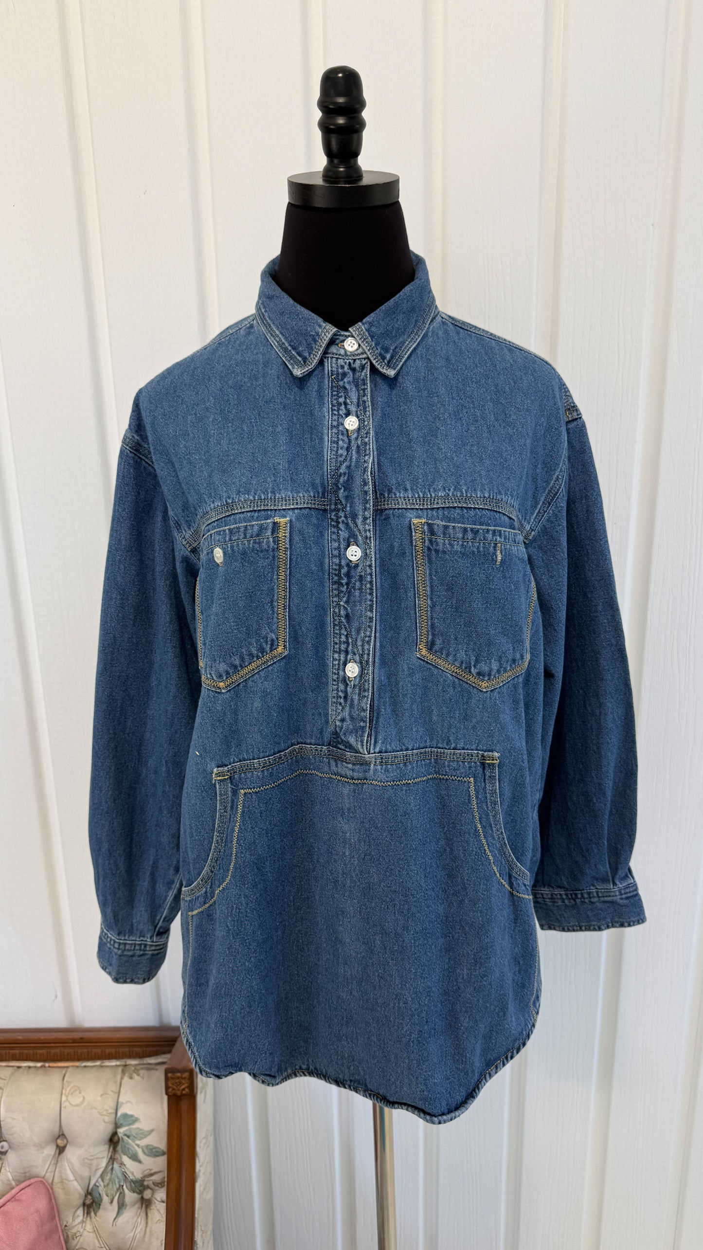 Chemisier en denim - medium