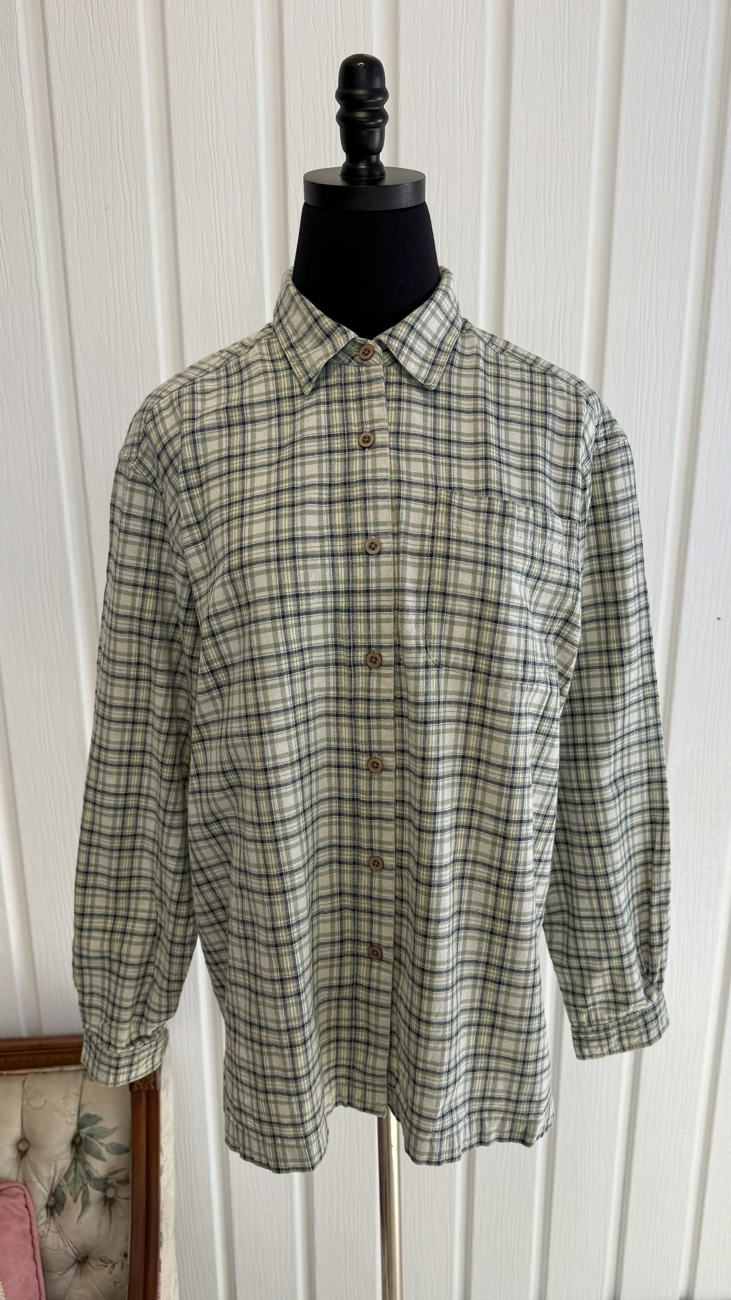 Chemisier carreauté vert- medium