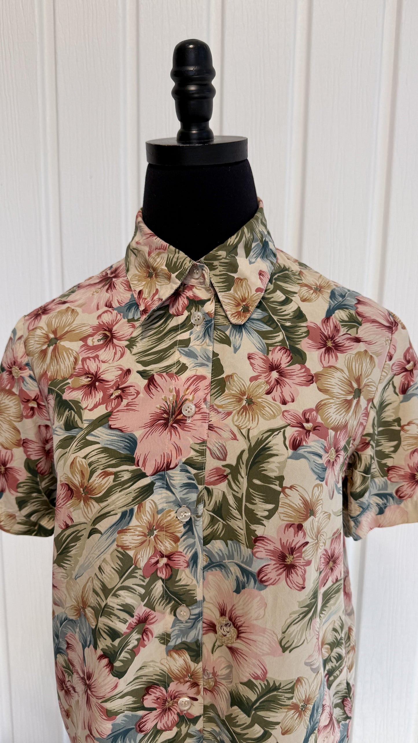 Chemisier beige fleuris - medium