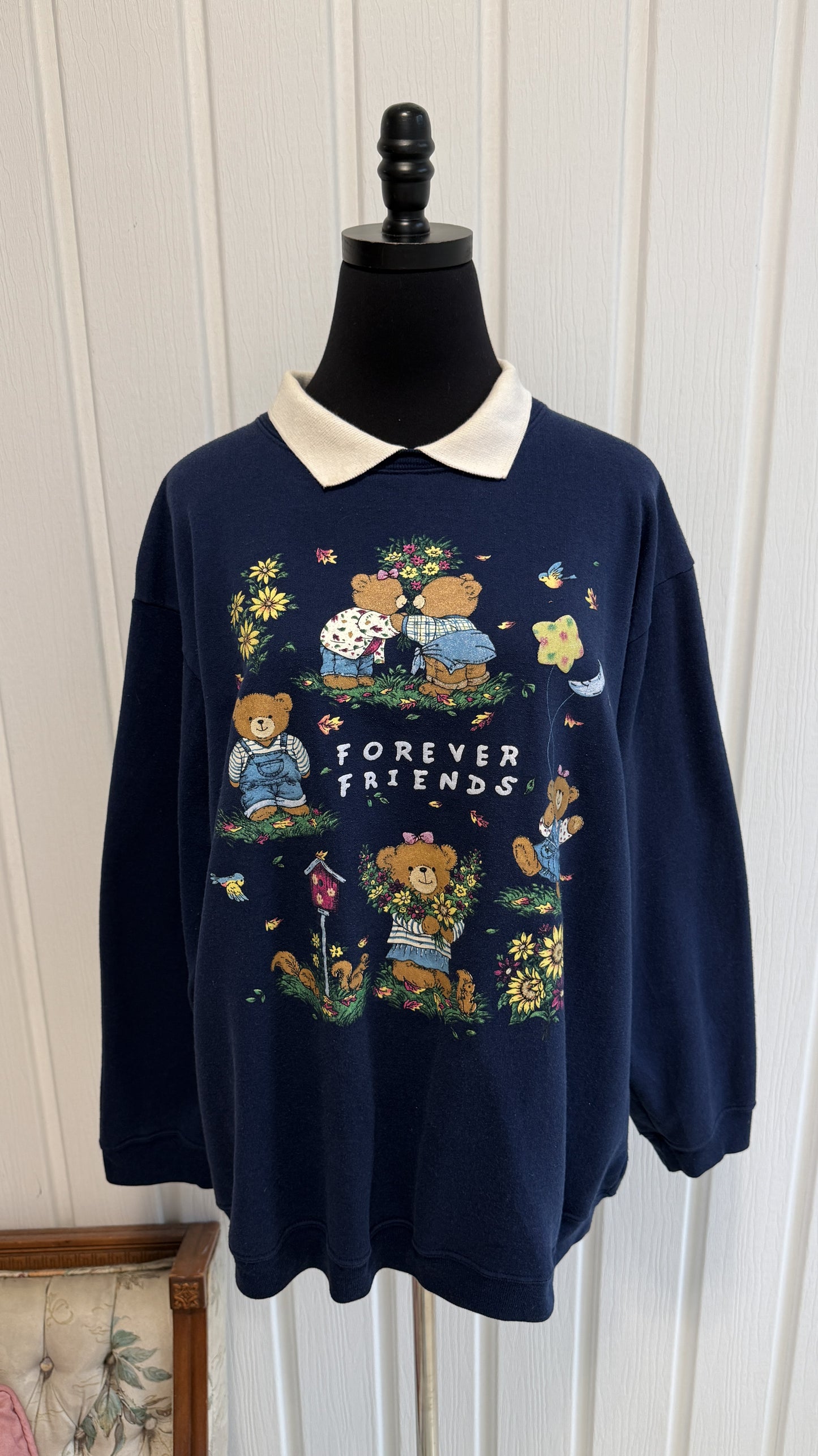 Chandail crewneck marine oursons- x-large