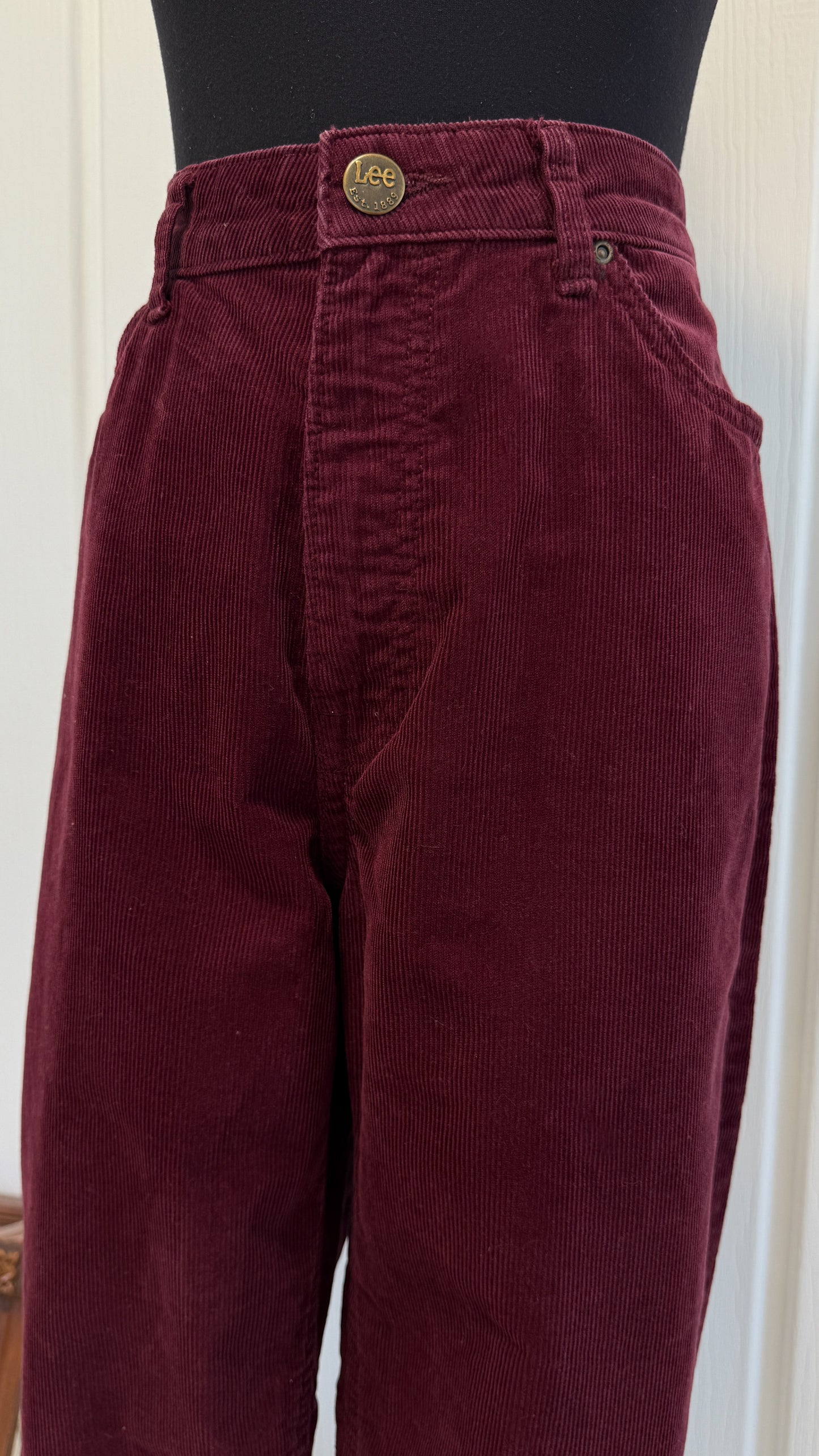 Pantalons en corduroy bourgogne Lee- medium