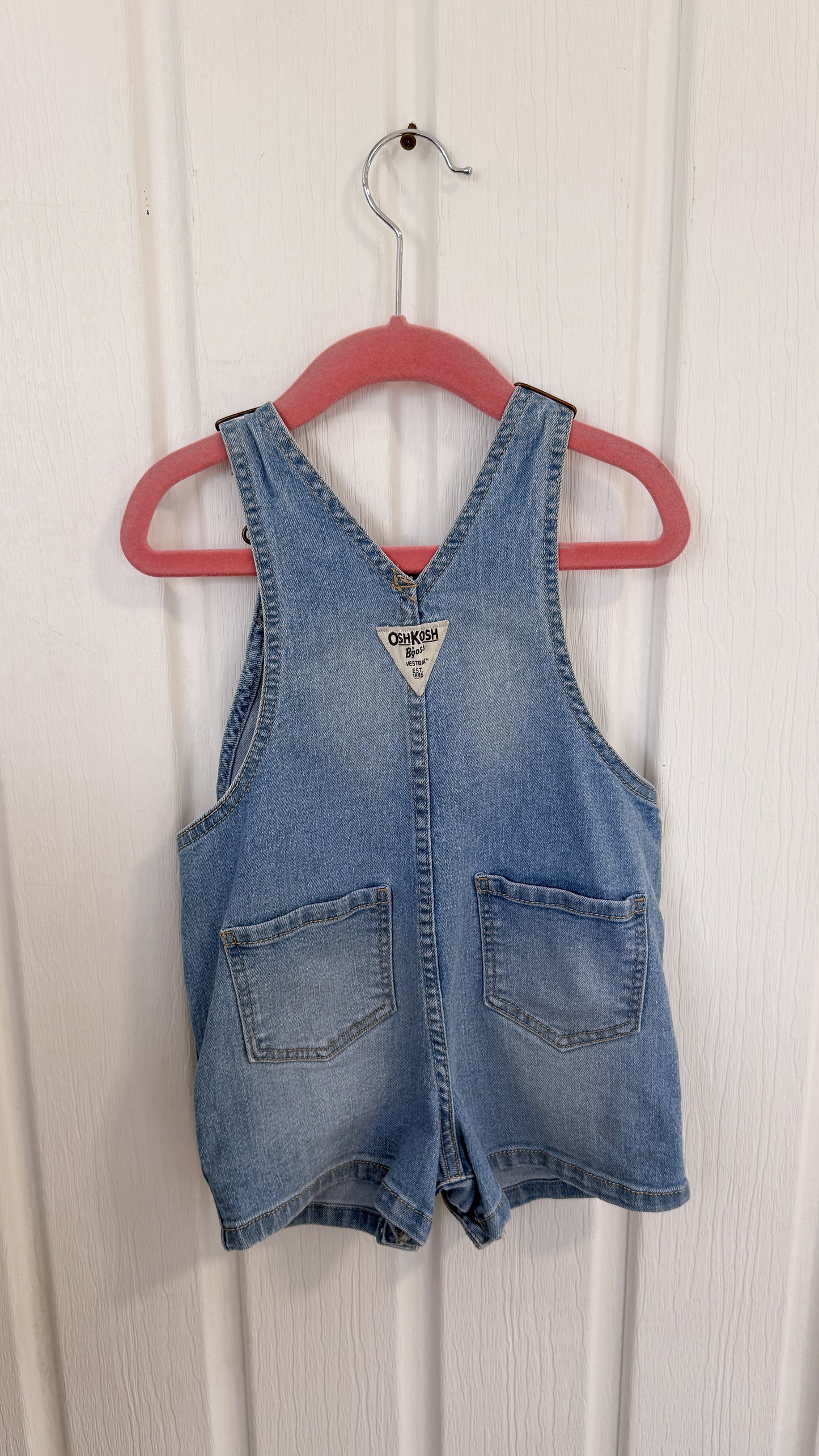 Enfants- salopette-shorts en jeans fleuris Oshkosh- 24m