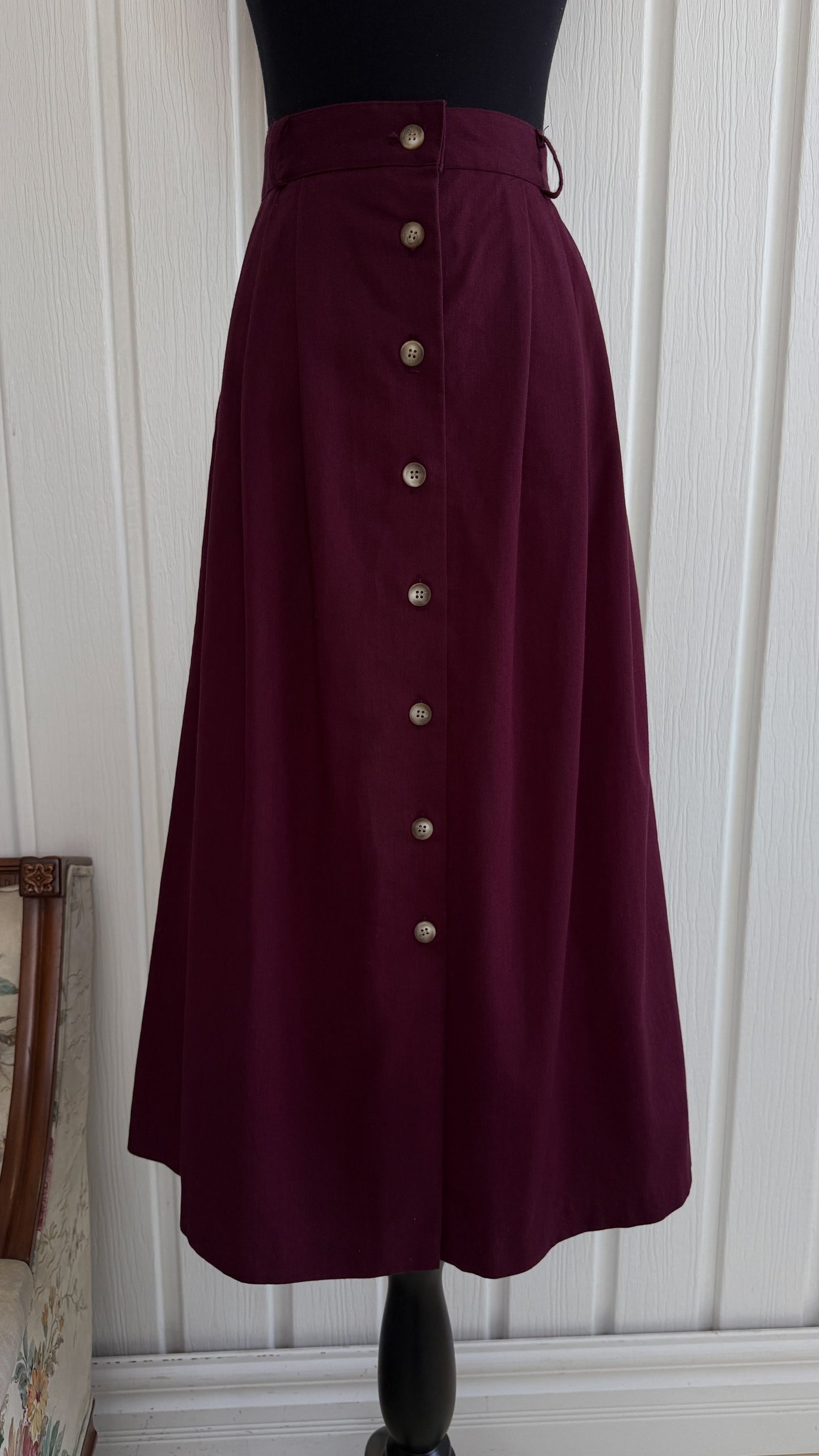 Jupe bourgogne évasée- large