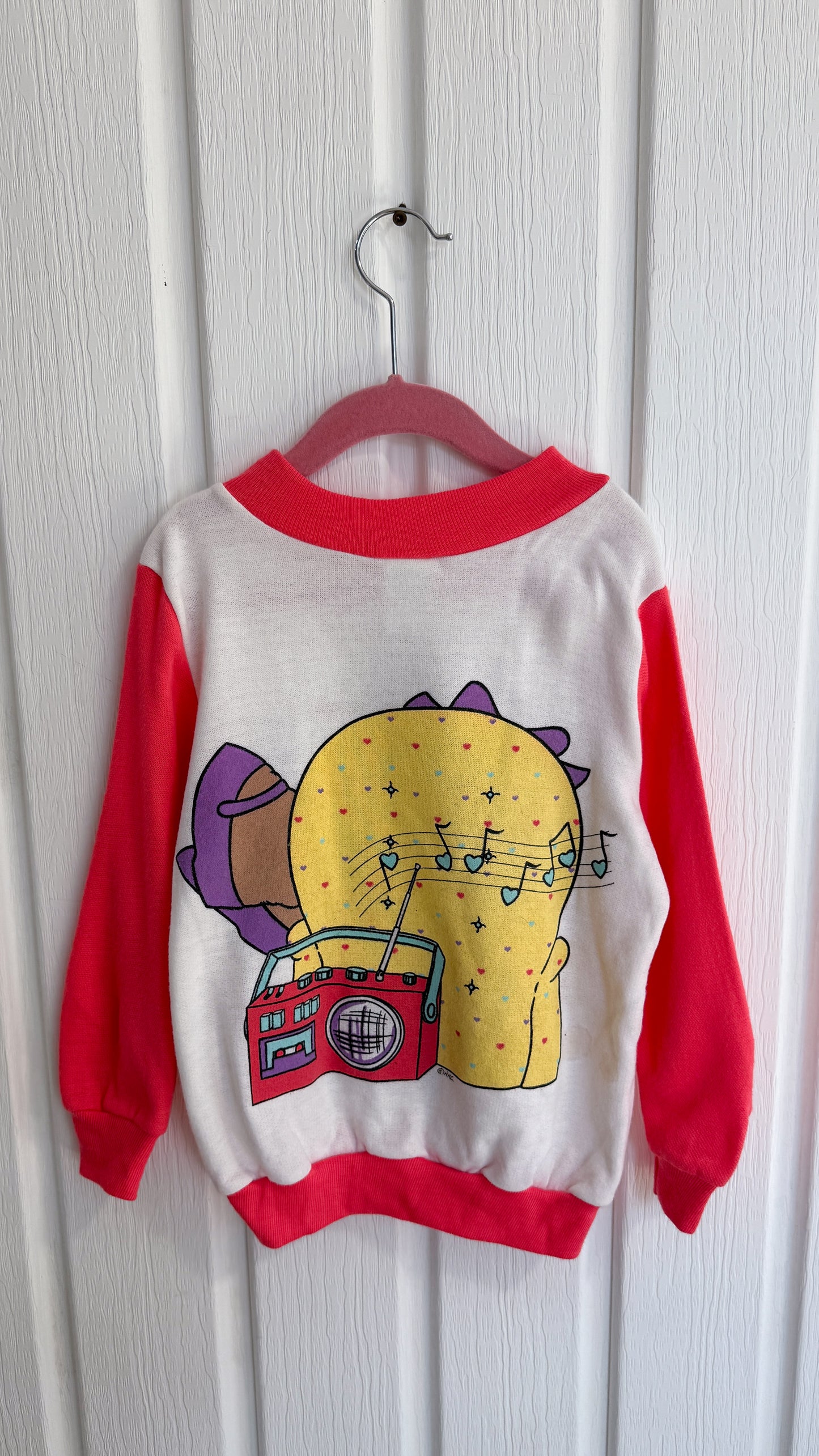 Enfants- chandail crewneck ourson rose- 6ans