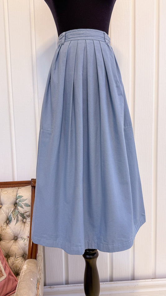 Jupe bleu évasée- small