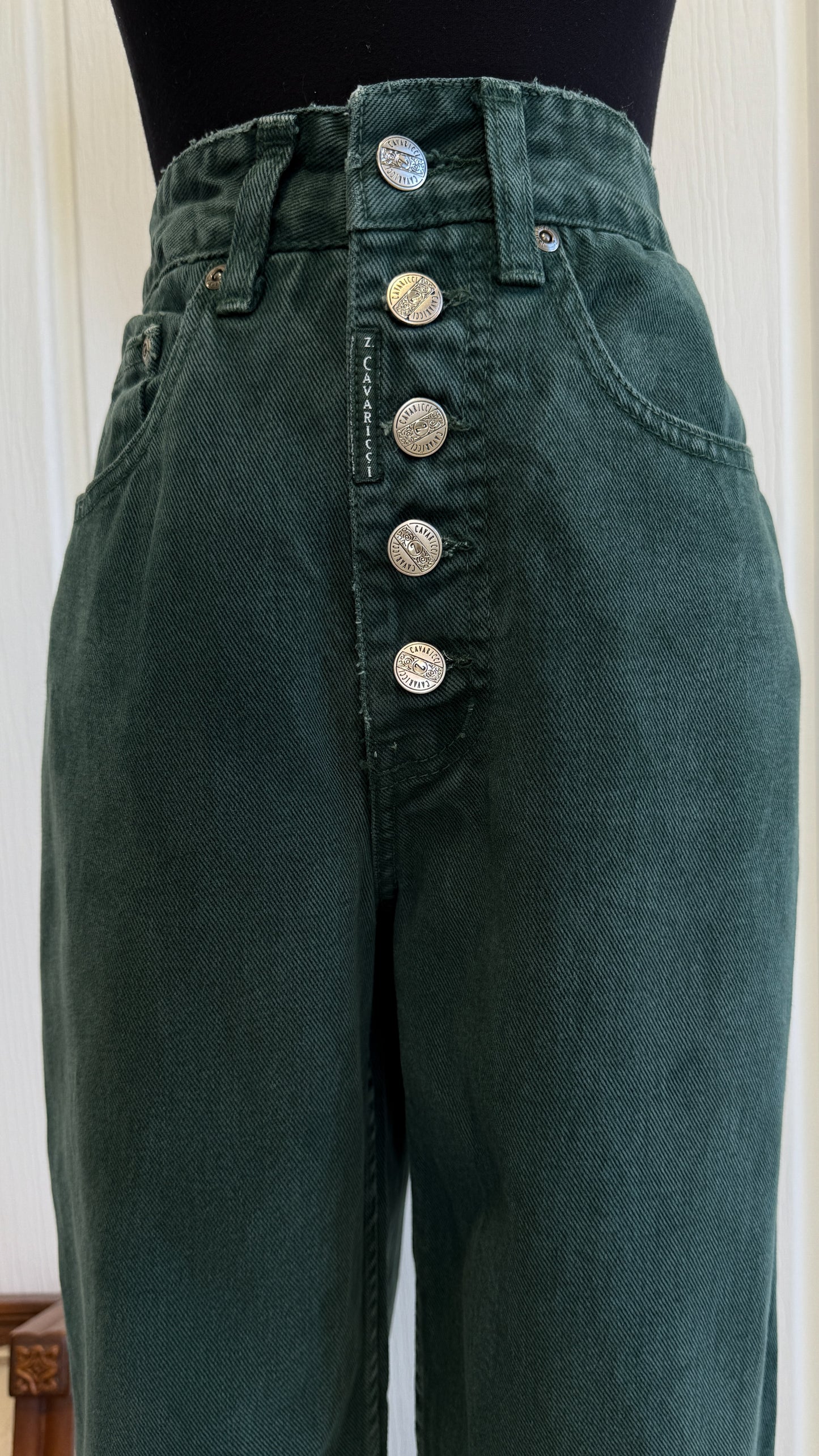Jeans vert droit Cavaricci- small