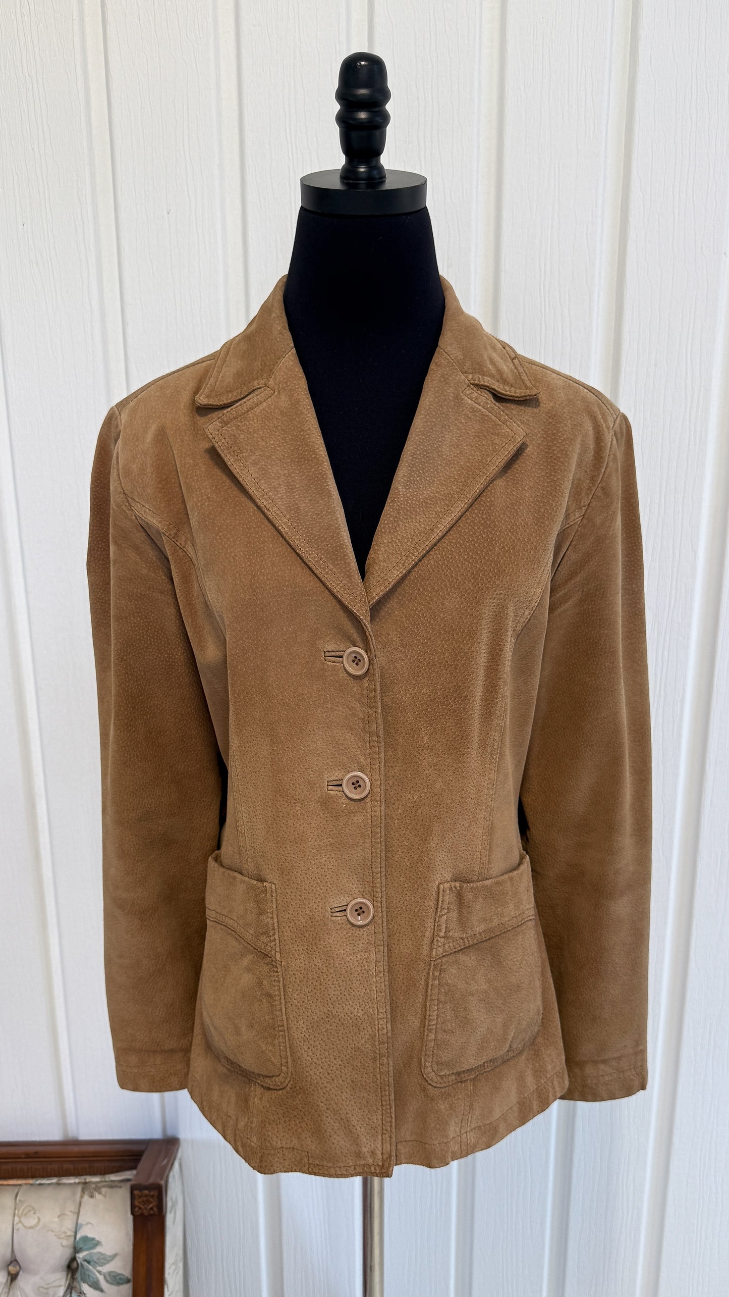 Manteau en suède beige- medium