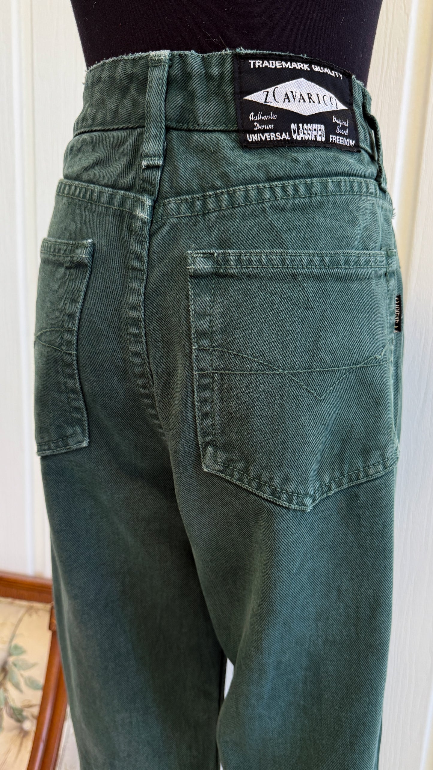 Jeans vert droit Cavaricci- small