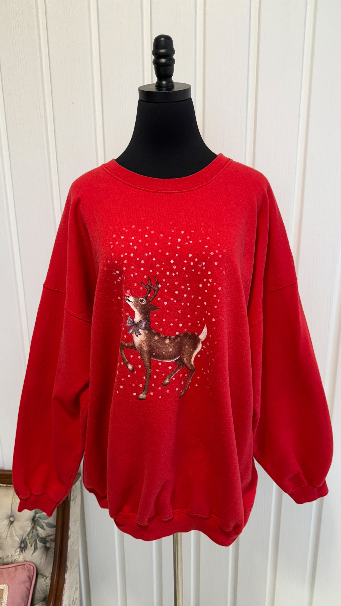 Chandail crewneck rene au nez rouge- taille plus