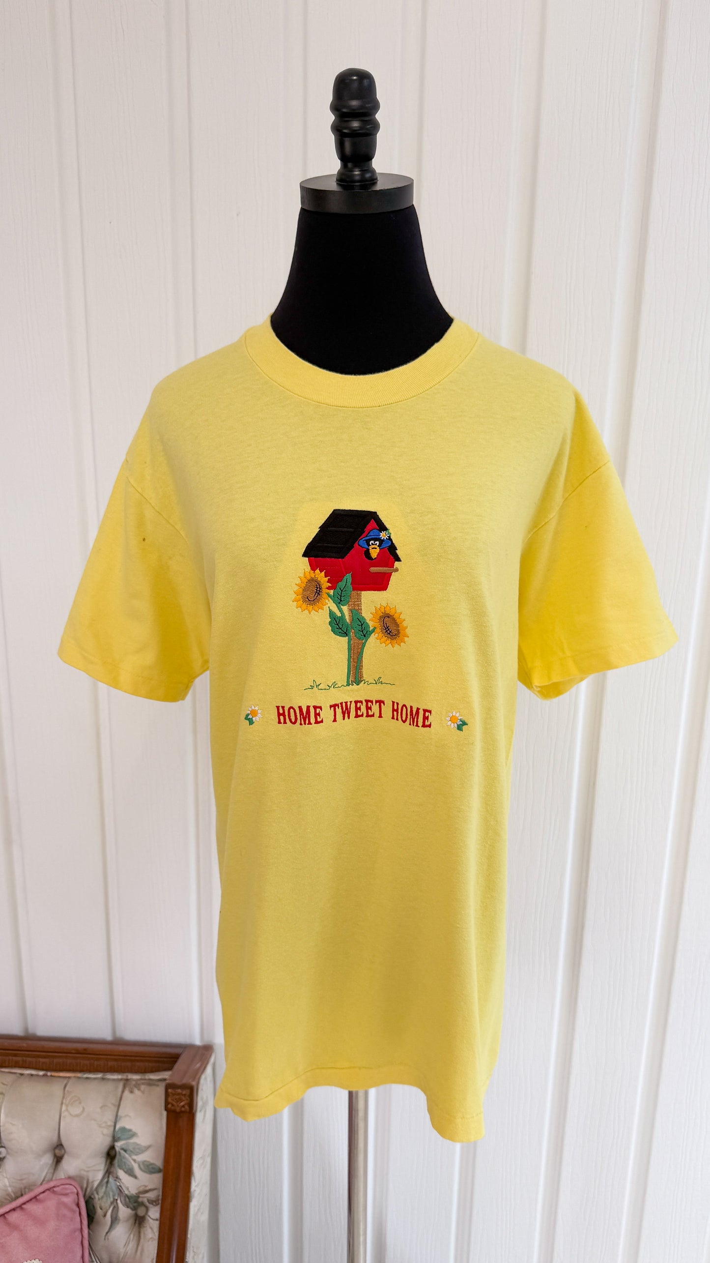 T-shirt jaune Home Tweet Home- medium