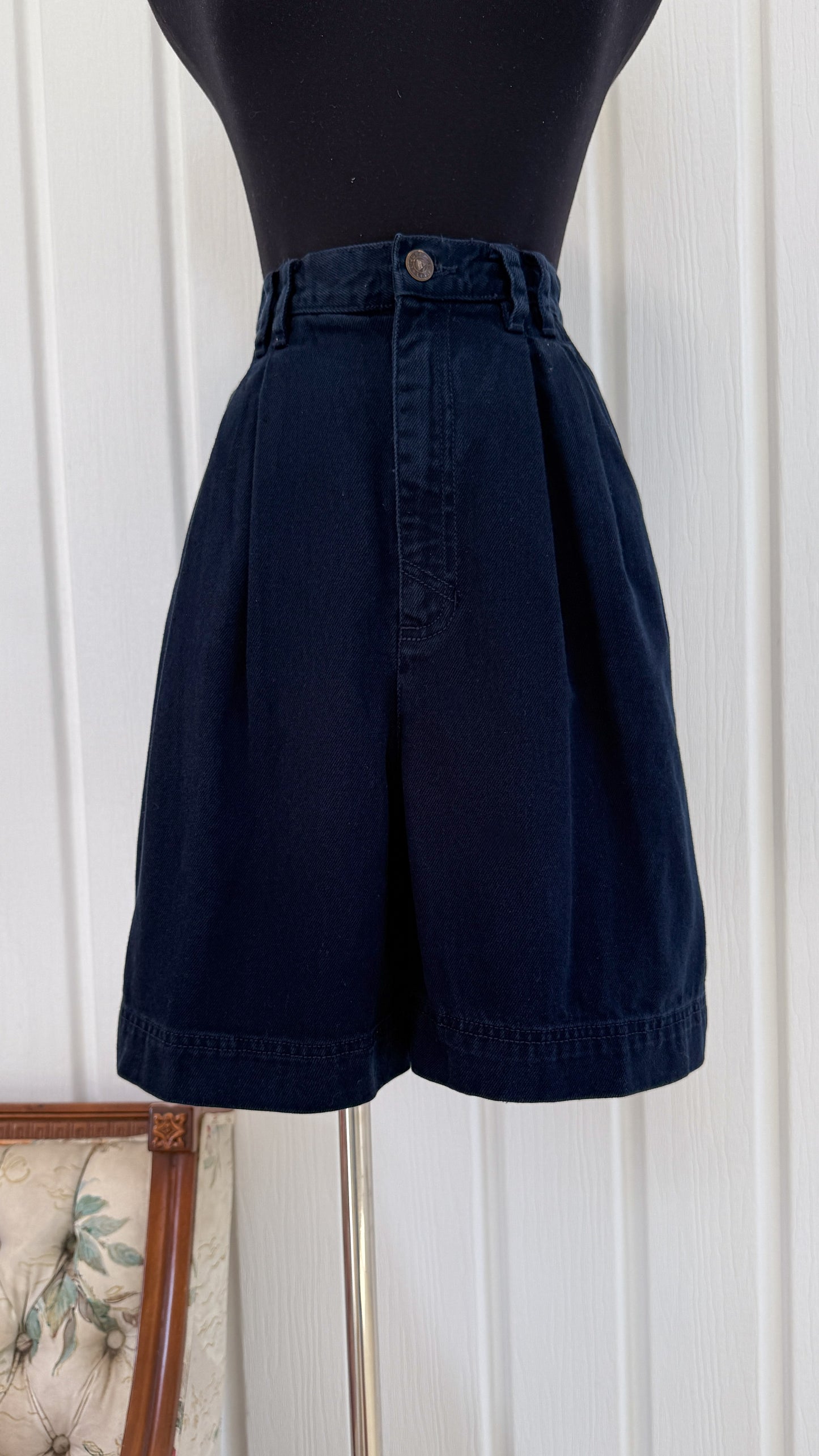 Bermuda baggy en jeans marine- medium