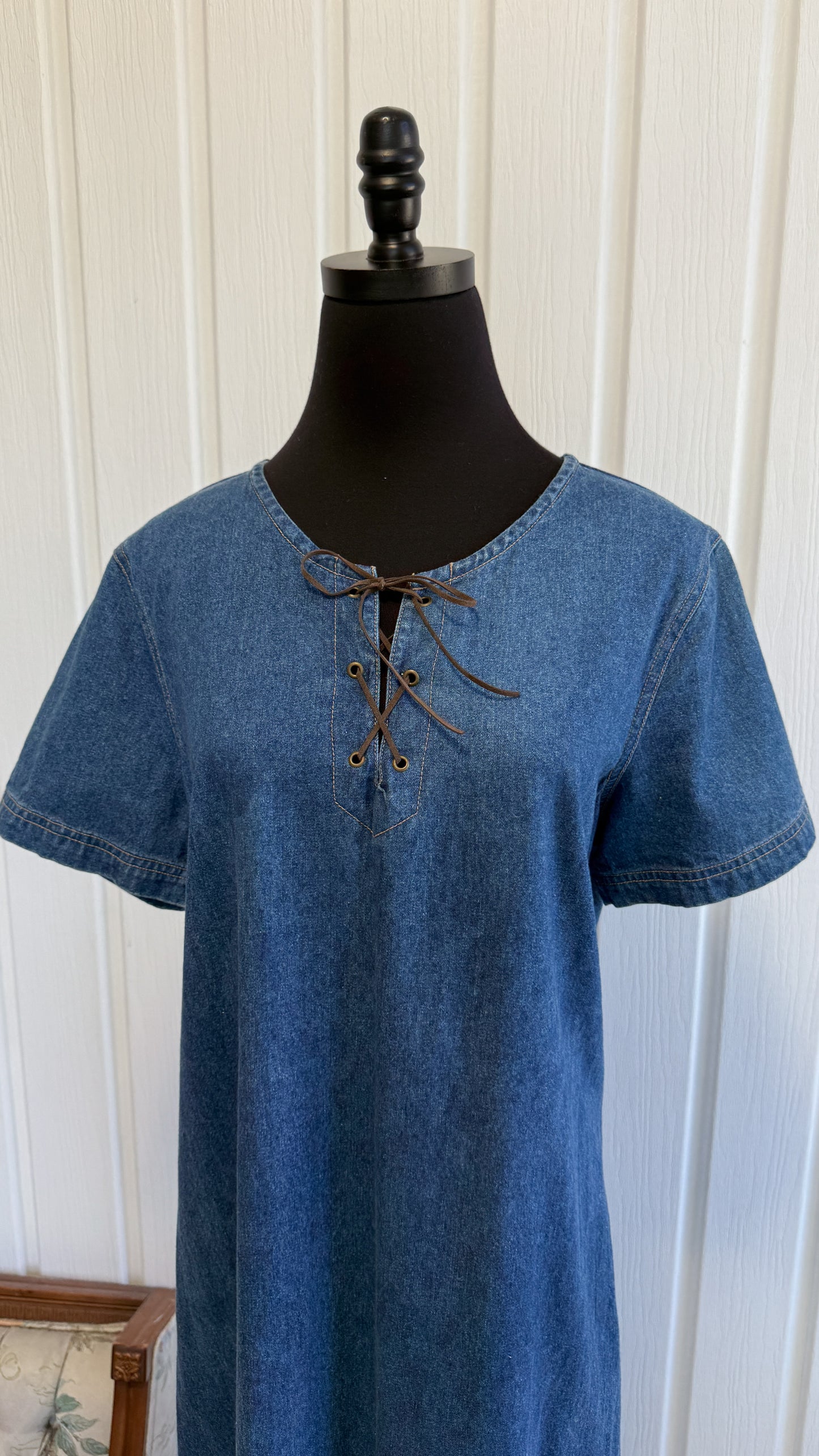 Robe en jeans lacets- x-large