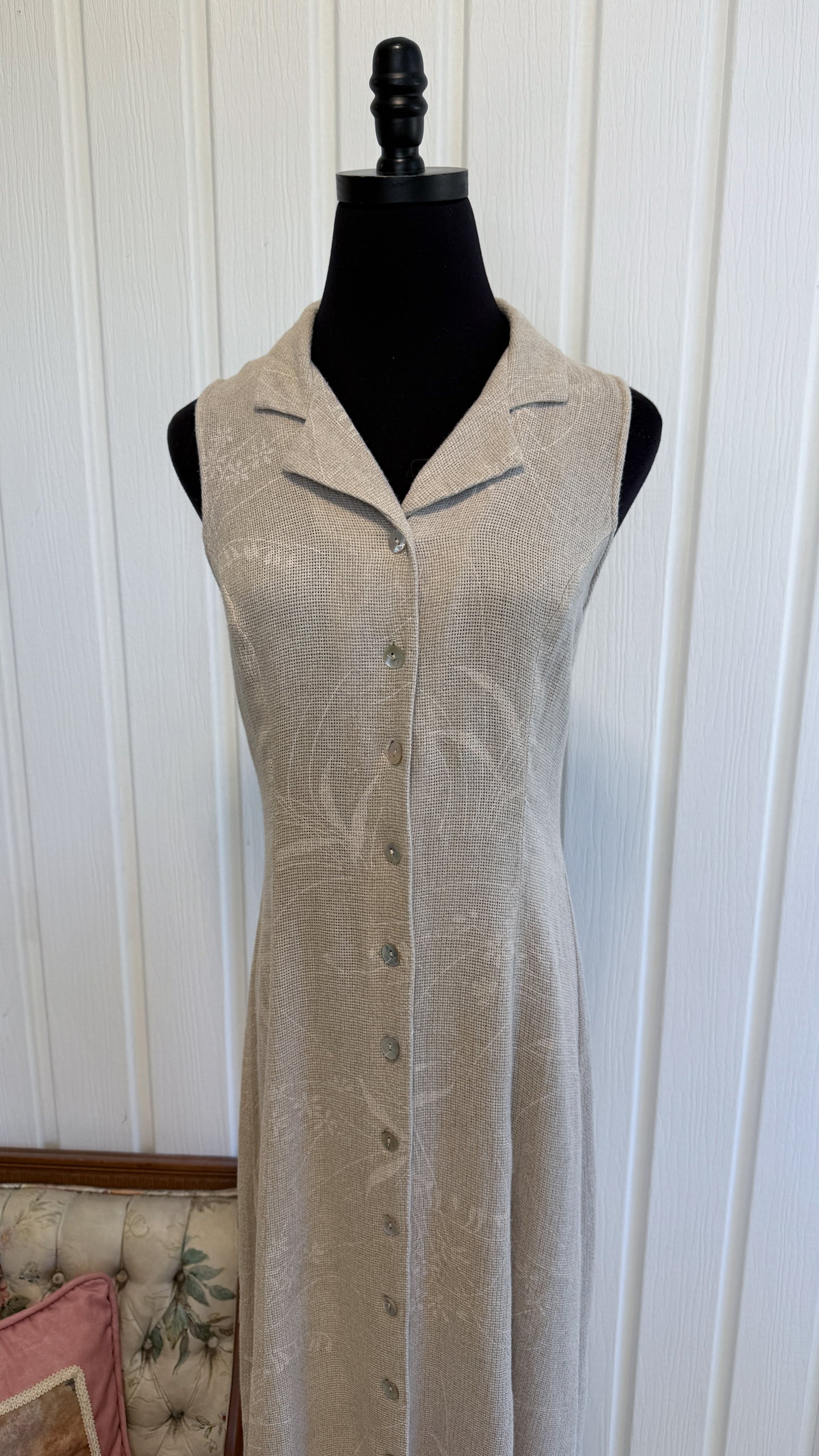 Robe chemisier en lin- small