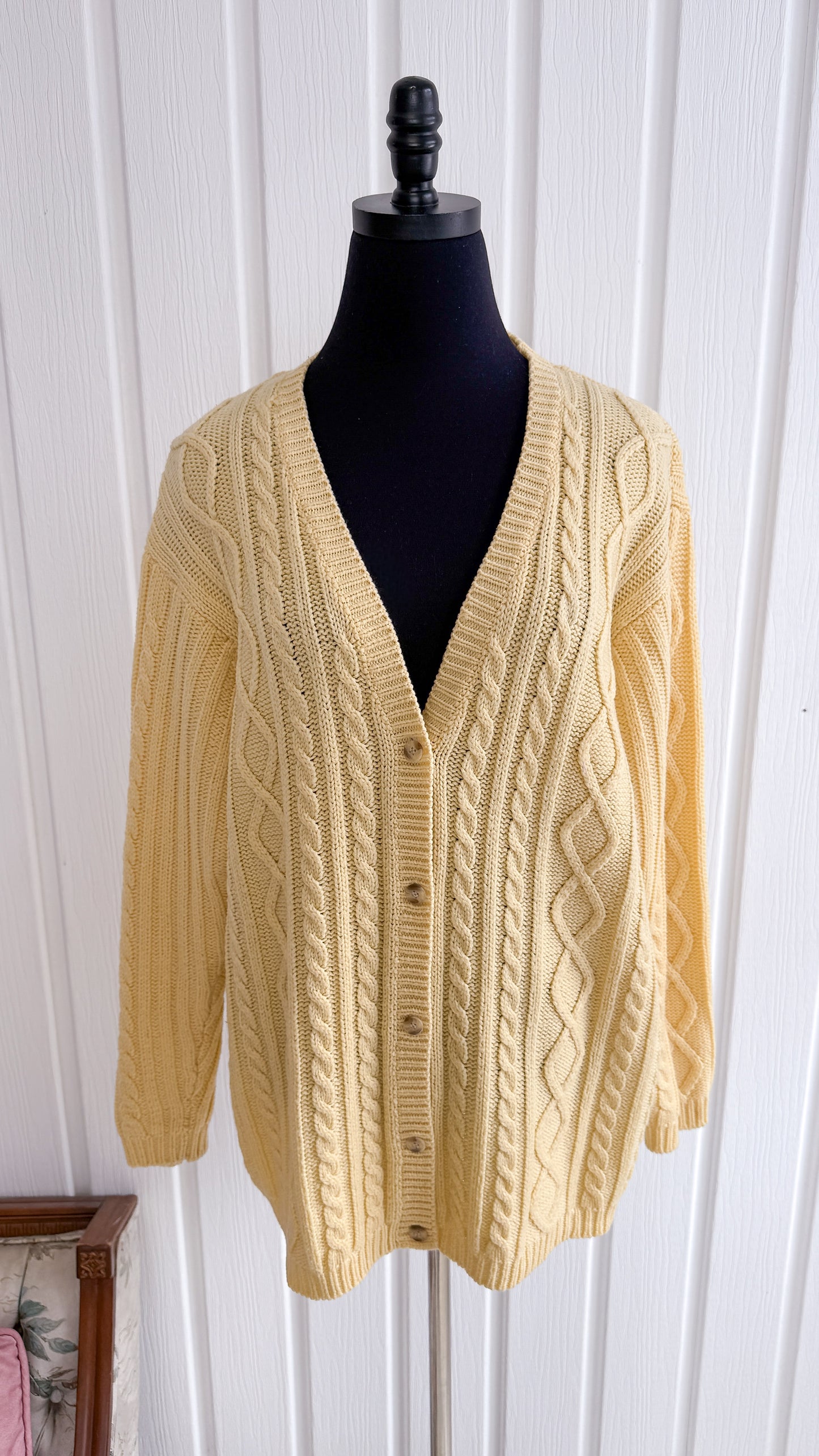 Cardigan tricot jaune - medium
