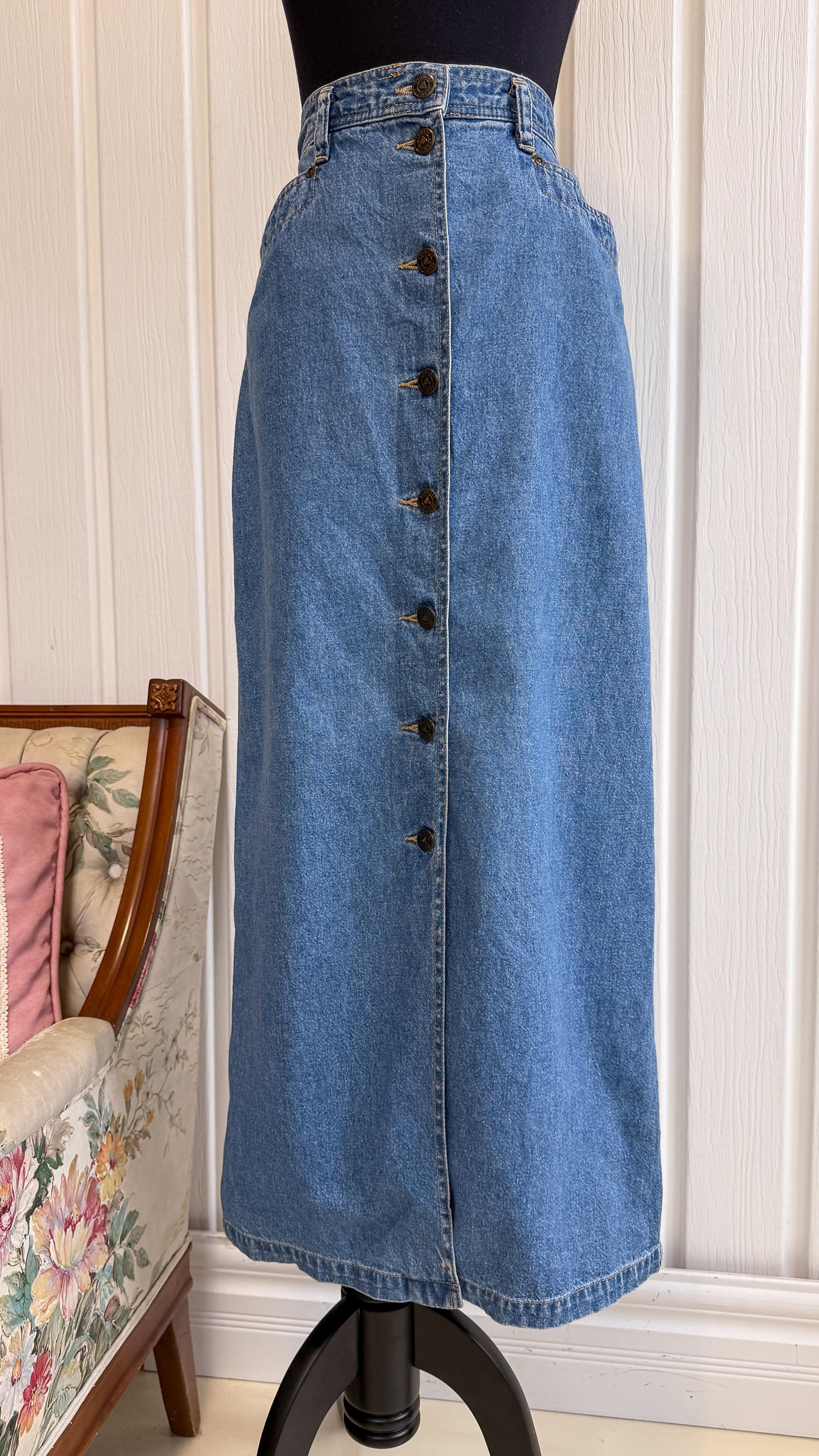Jupe en jeans à boutons- medium