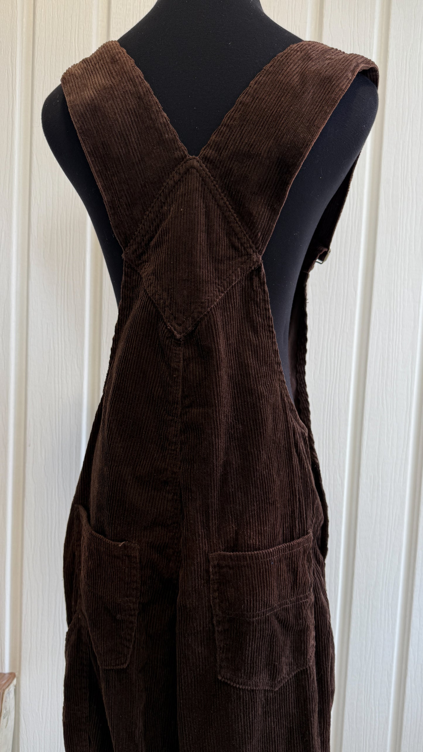 Salopette en corduroy brune-medium