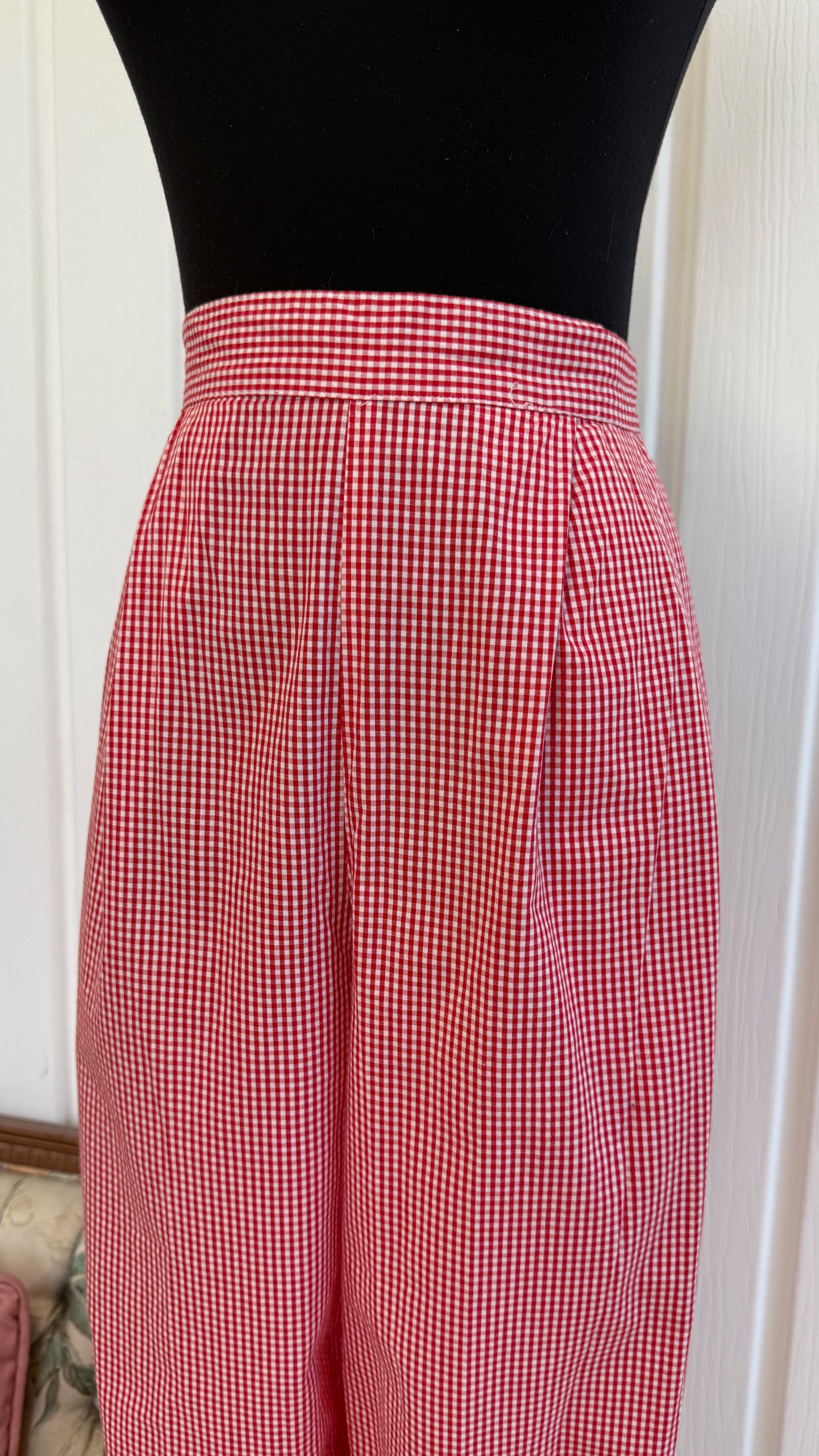 Pantalons/trouser vichy rouge Gap- small