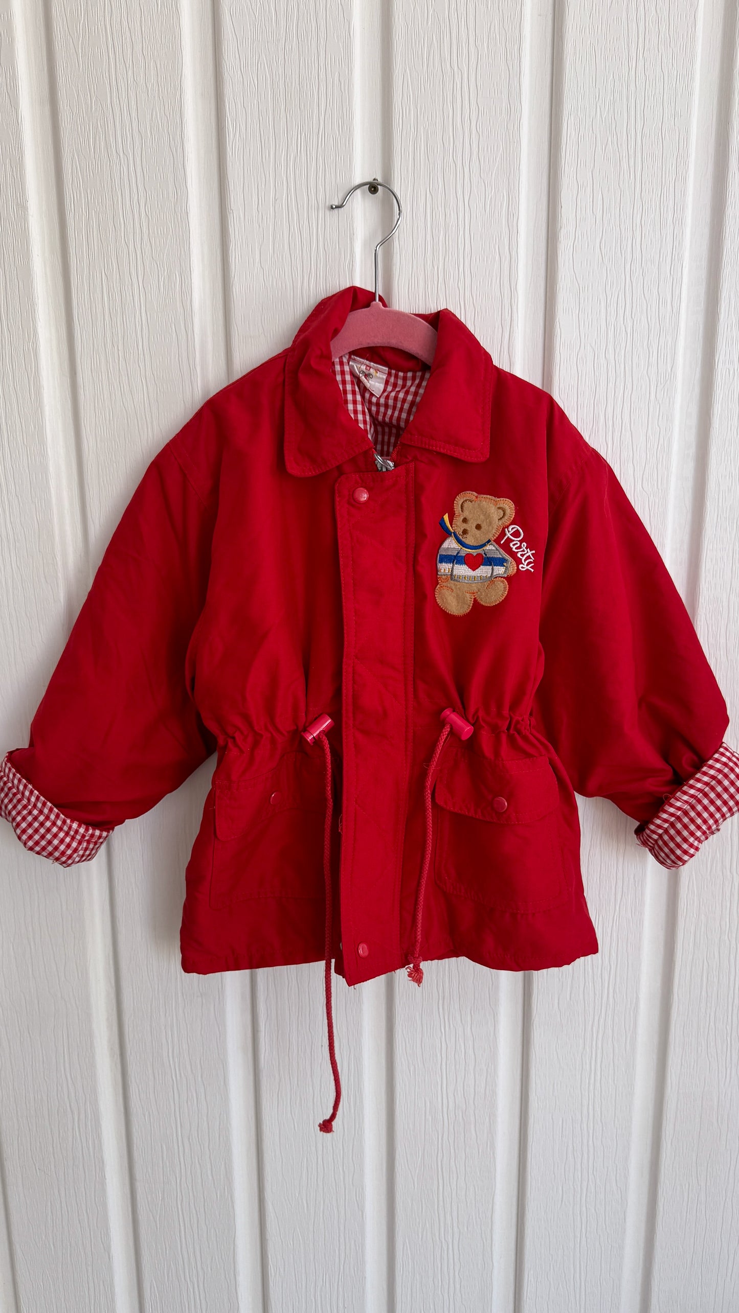 Enfants- Manteau rouge ourson- 10