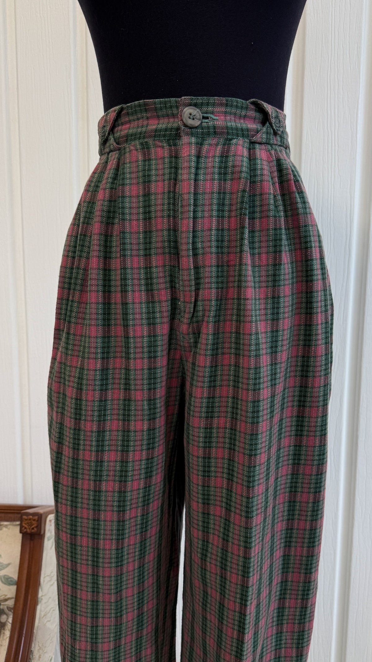 Pantalons carreauté rouge et vert- small