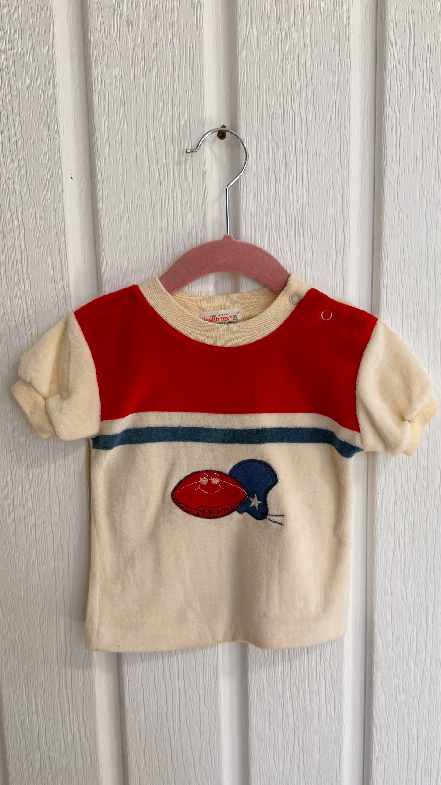 Enfants- t-shirt en velours football- 24m