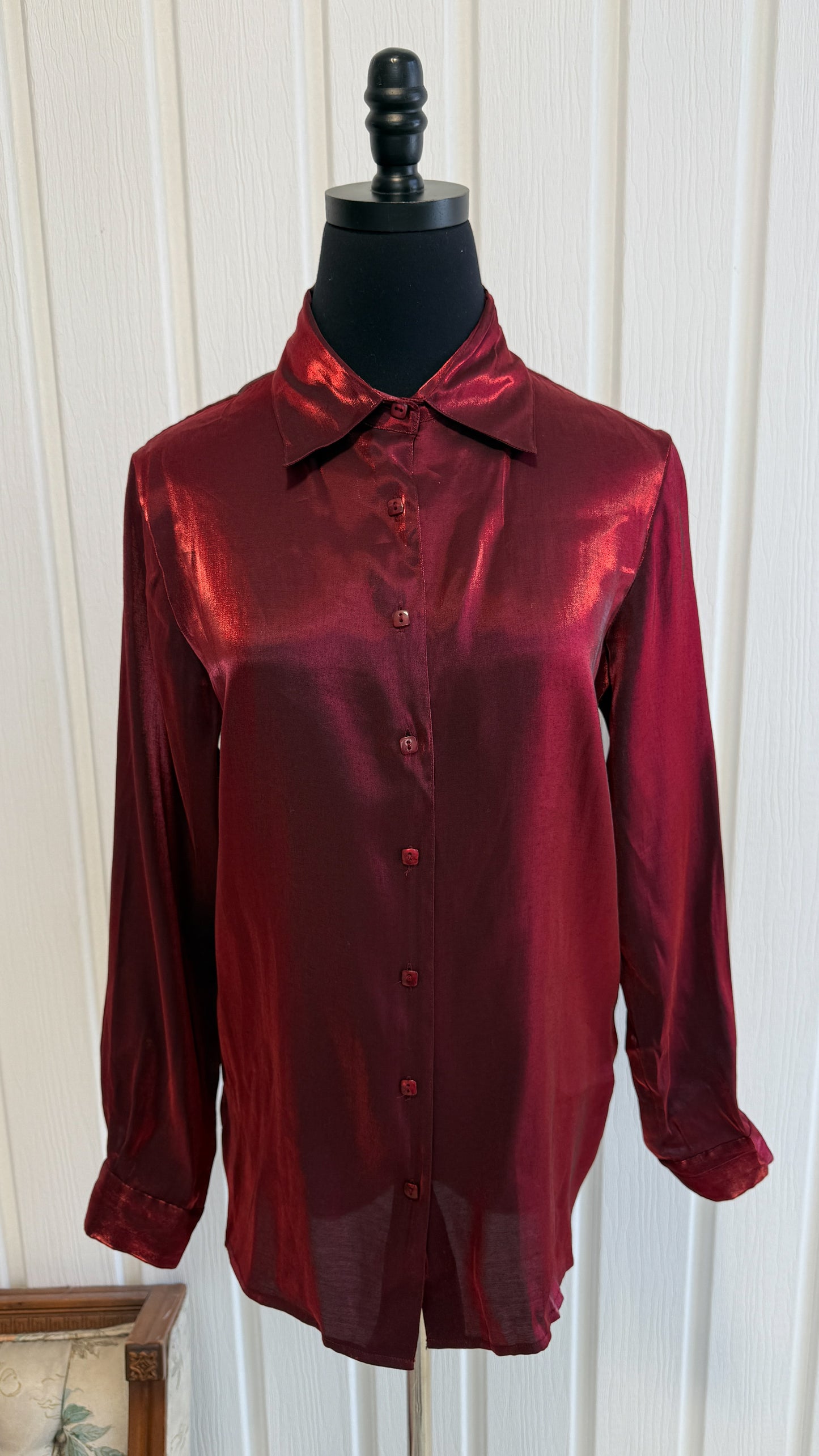 Chemisier nacré rouge- small