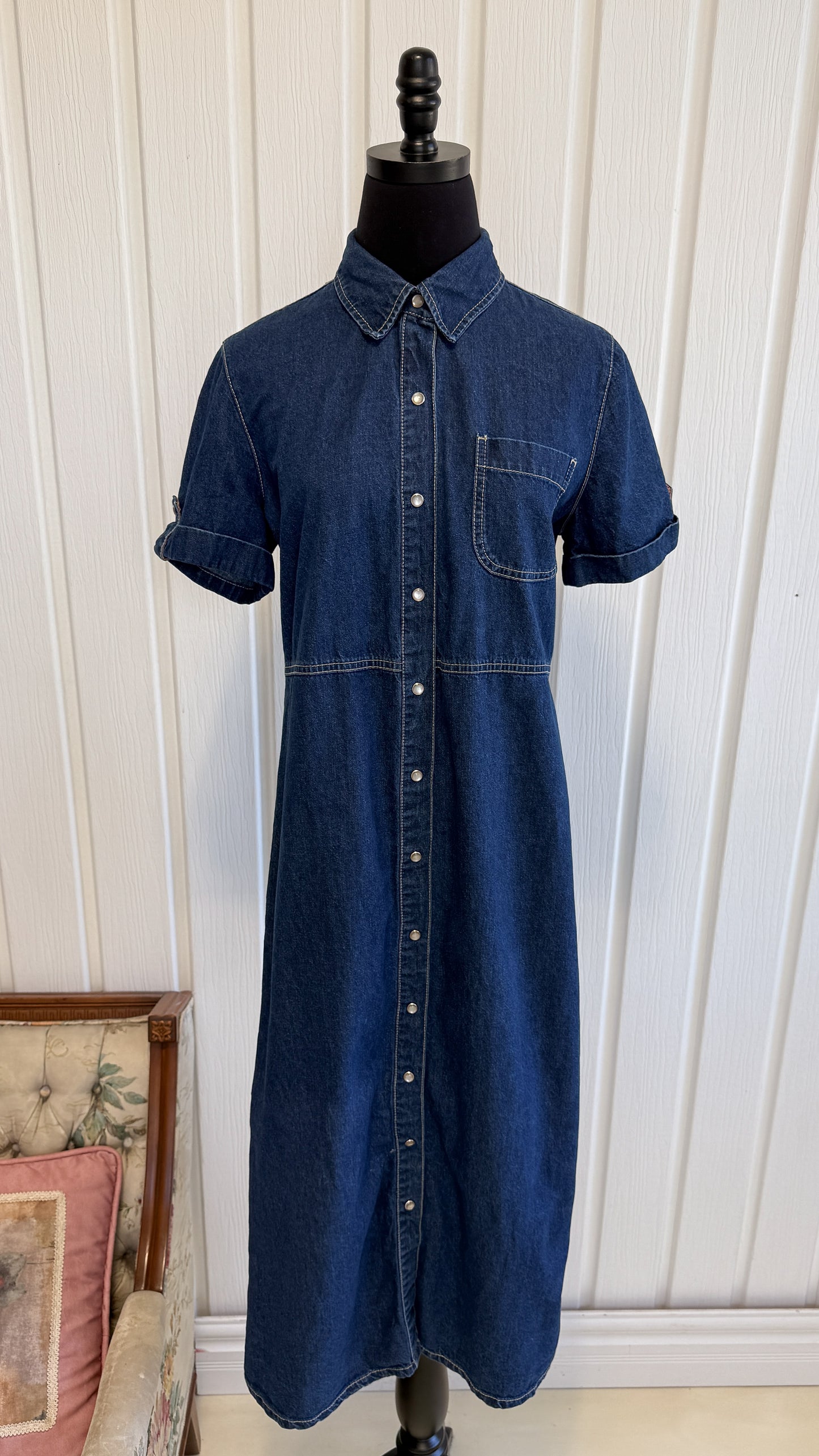 Denim shirt dress - small