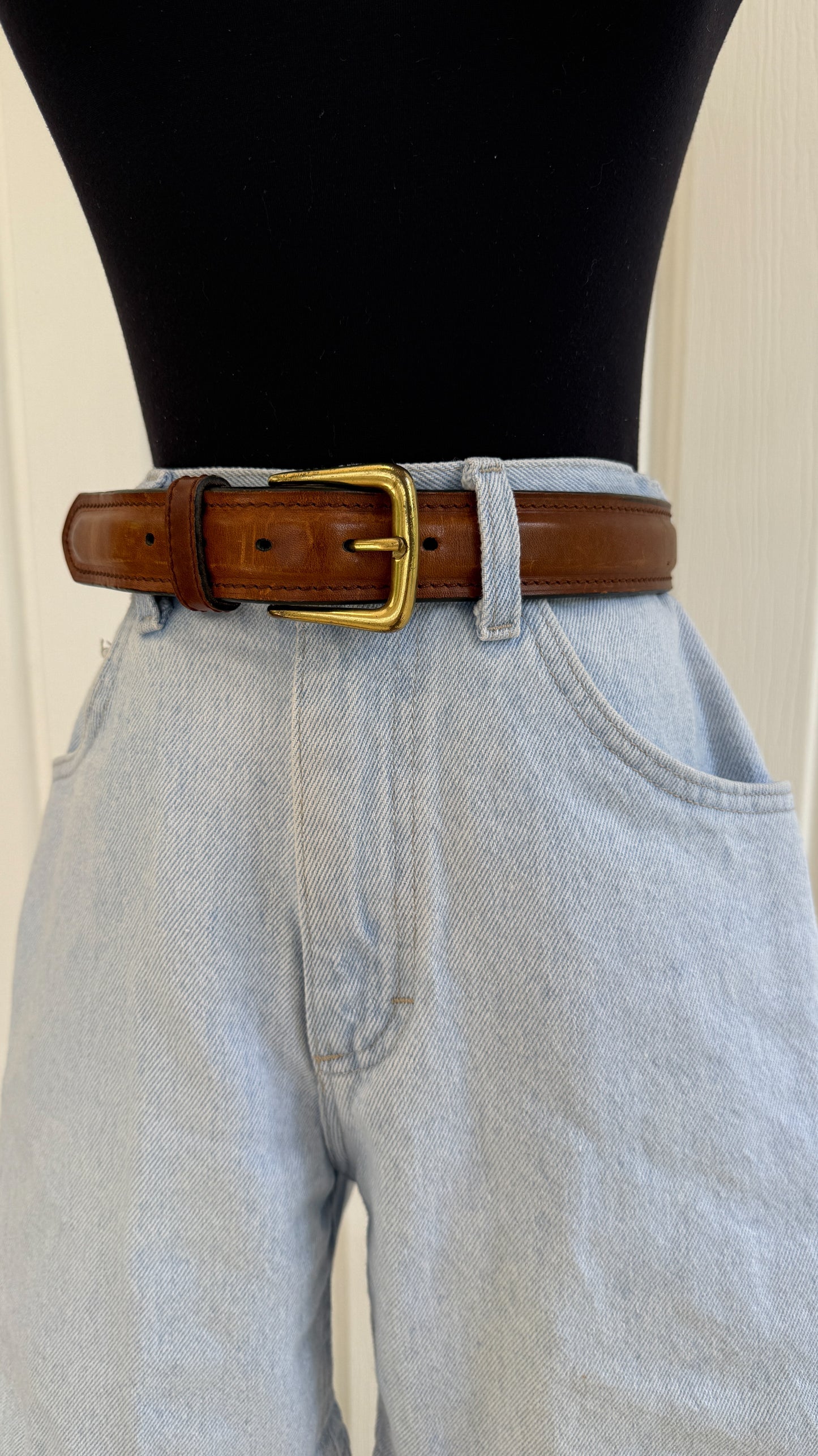 Ceinture en cuir brune - x-large