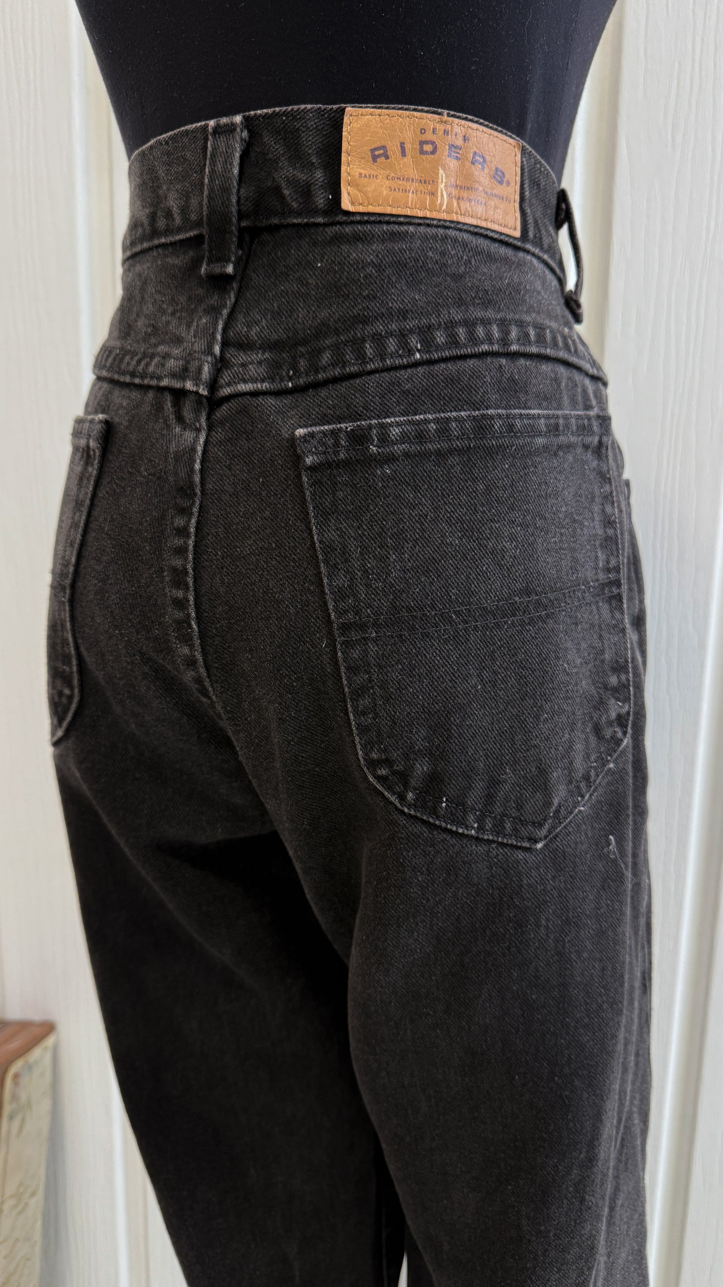 Black straight rider jeans - small and medium