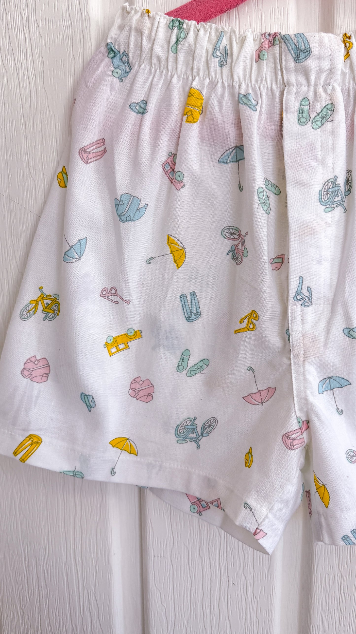 Enfants- Bermuda blanc motifs- 5/6ans