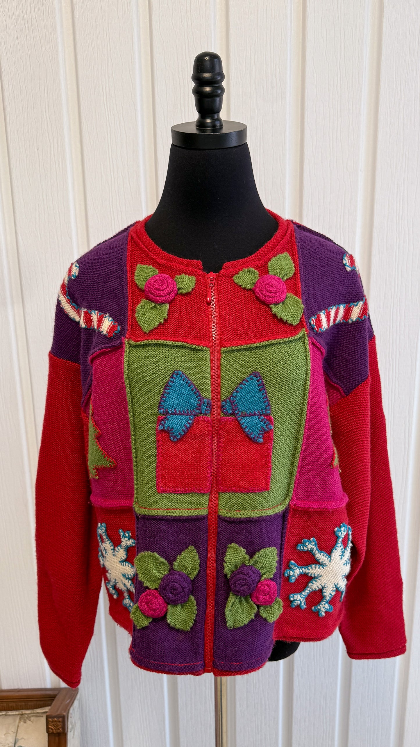 Veste en tricot motifs Noel- large