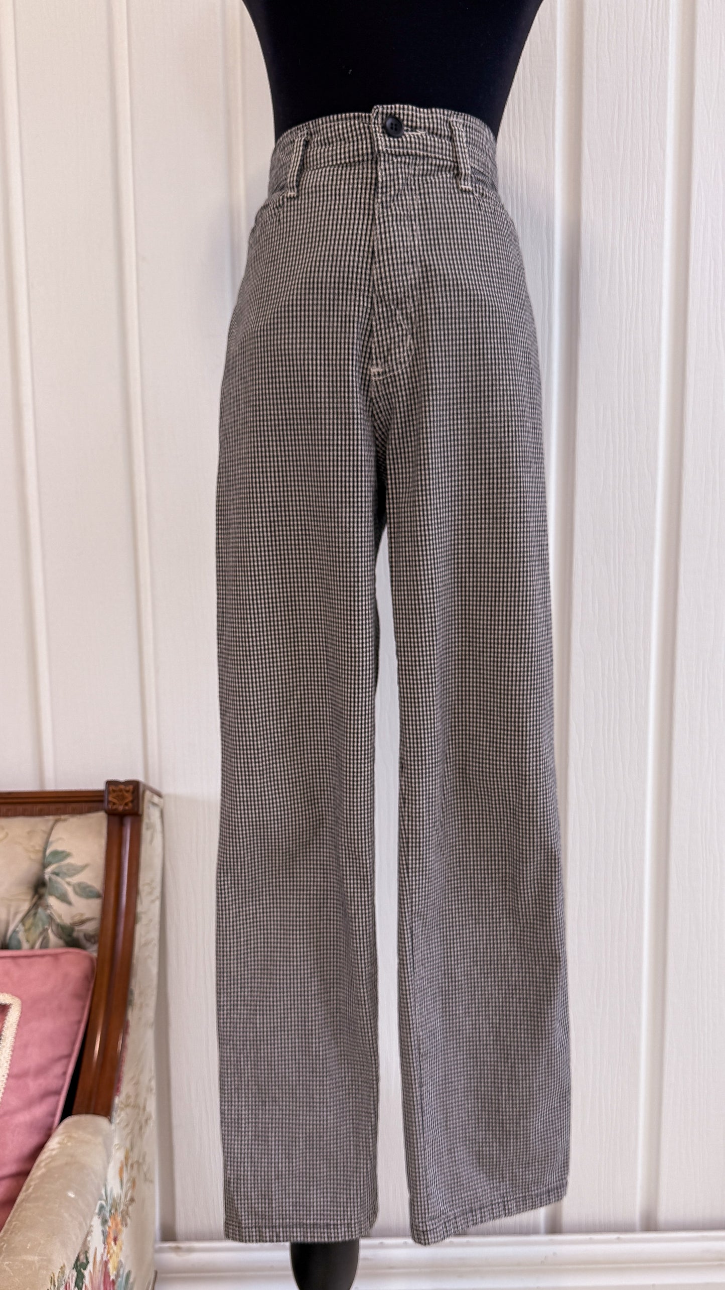 Pantalons carreauté blanc et noir- small