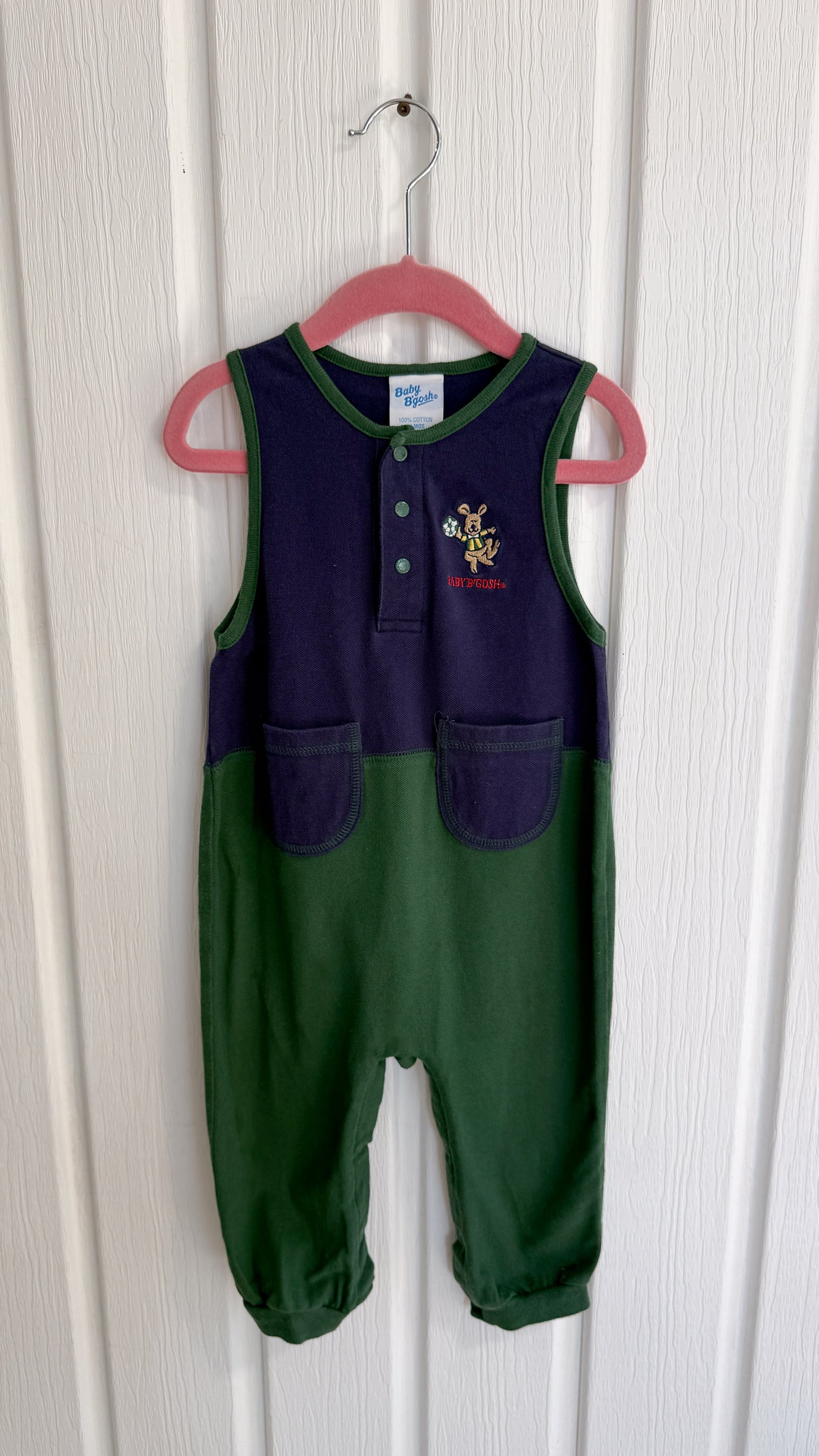 Enfants- onepiece vert et marine- 24m