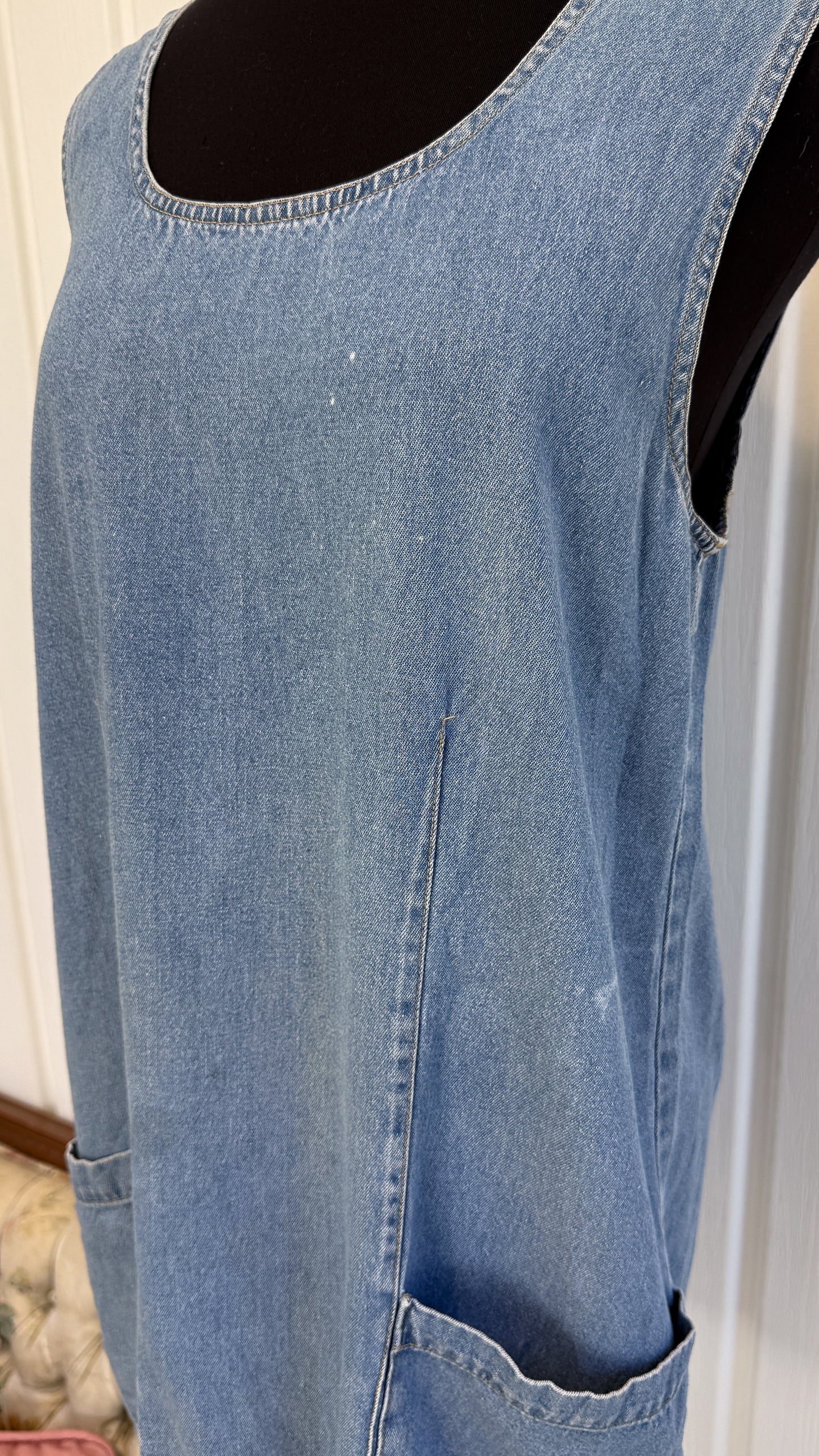 Robe trapèze en jeans- medium
