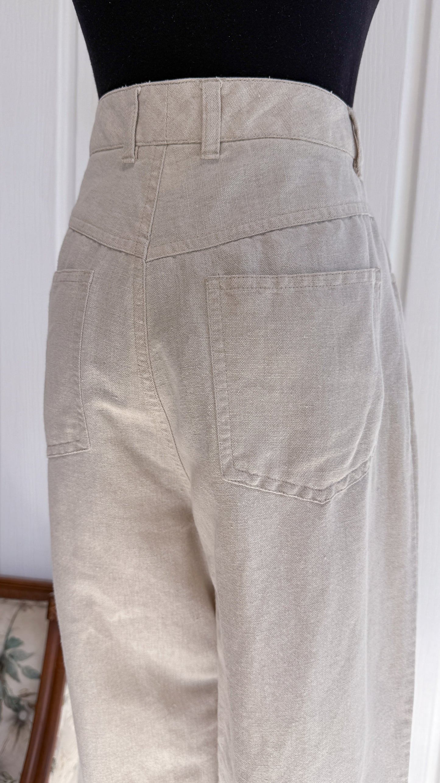 Pantalons en lin beige- medium