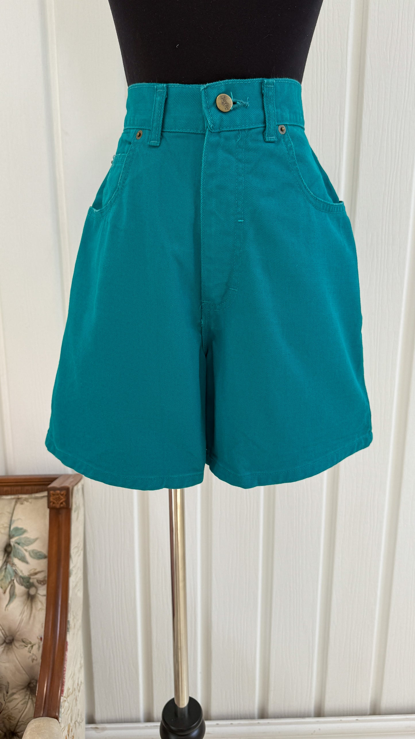 Bermuda en jeans turquoise- small