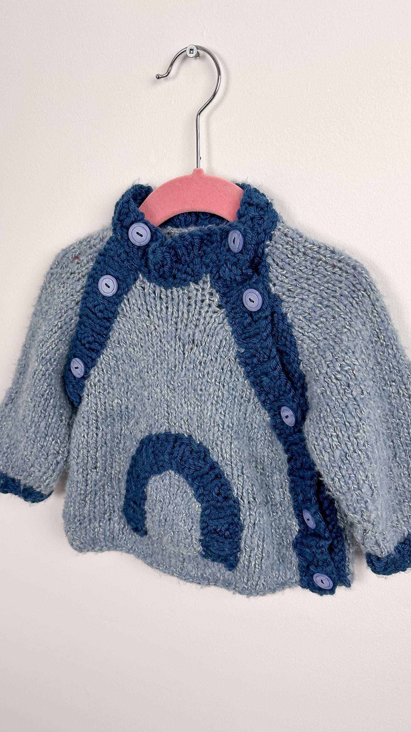 Children- blue knit sweater - 2