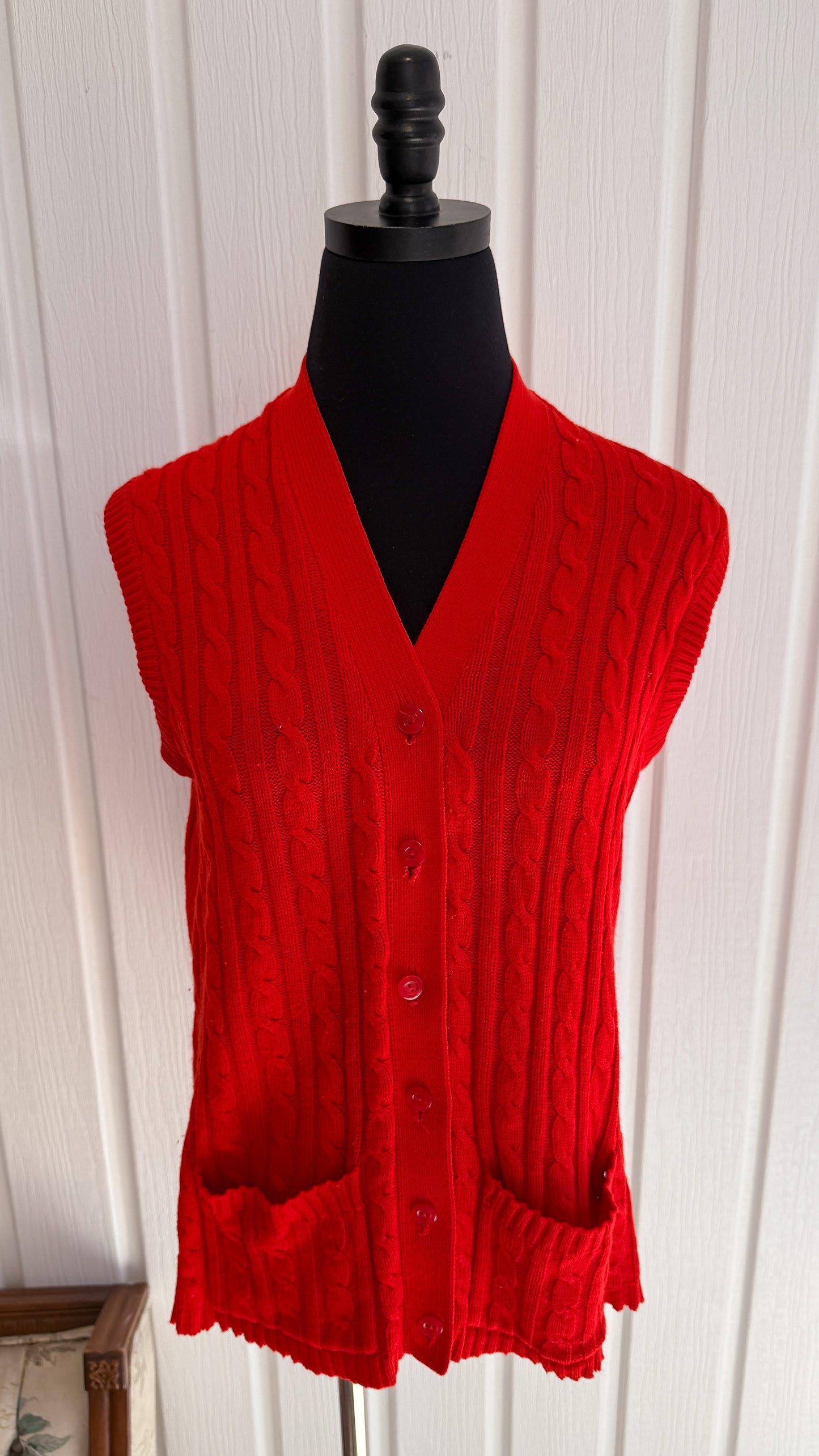 Gilet en tricot rouge - medium