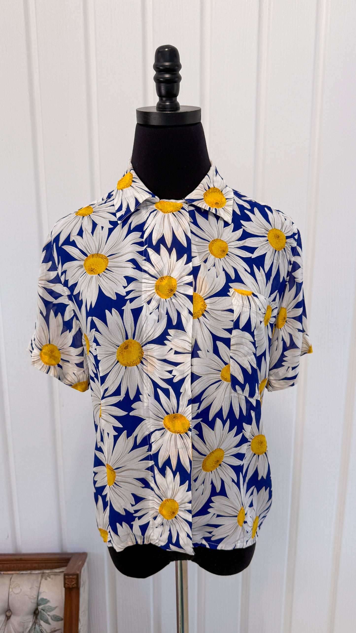 Chemisier manches courtes marguerites- small