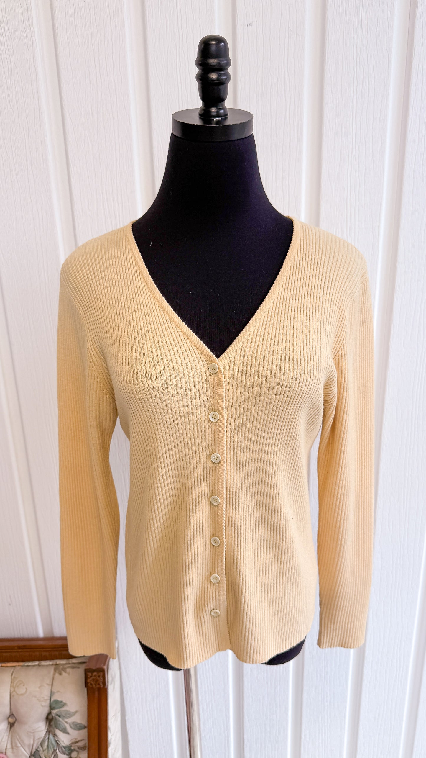 Cardigan jaune pâle- medium