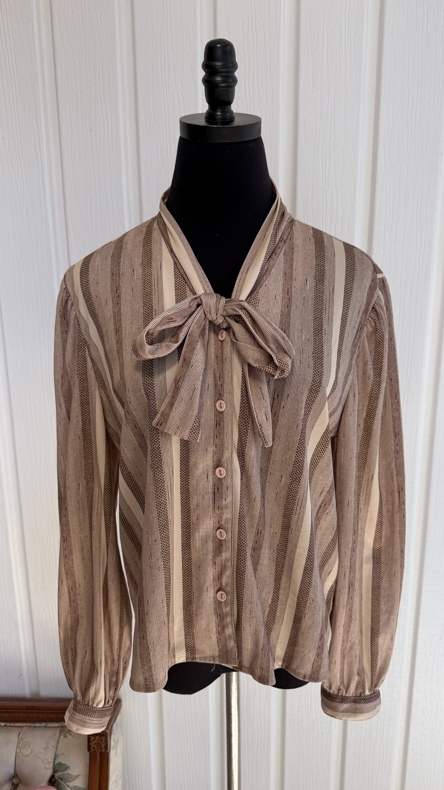Chemisier rayé beige- small