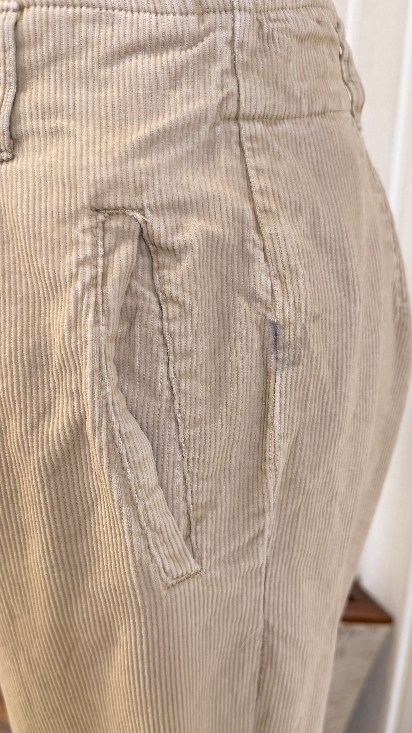 Pantalons corduroy beige- small