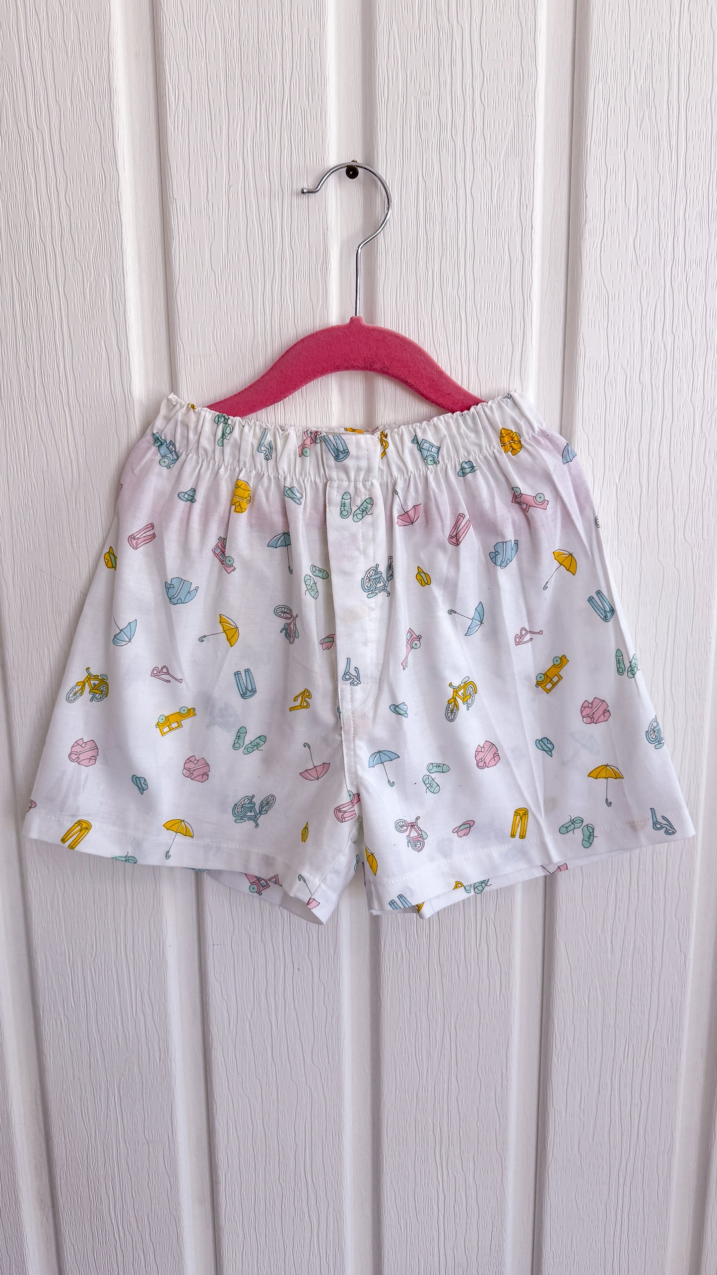 Enfants- Bermuda blanc motifs- 5/6ans