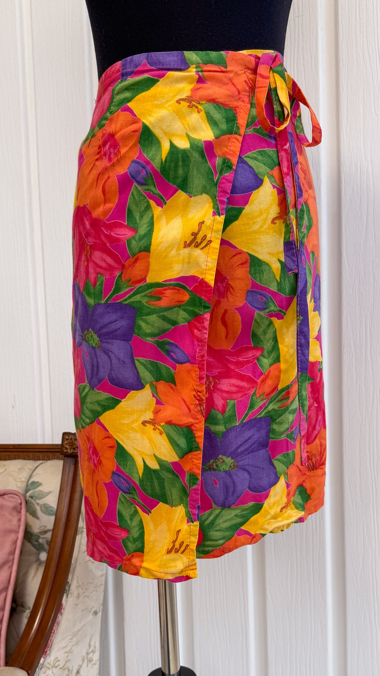 Jupe porte-feuille fleuris- medium