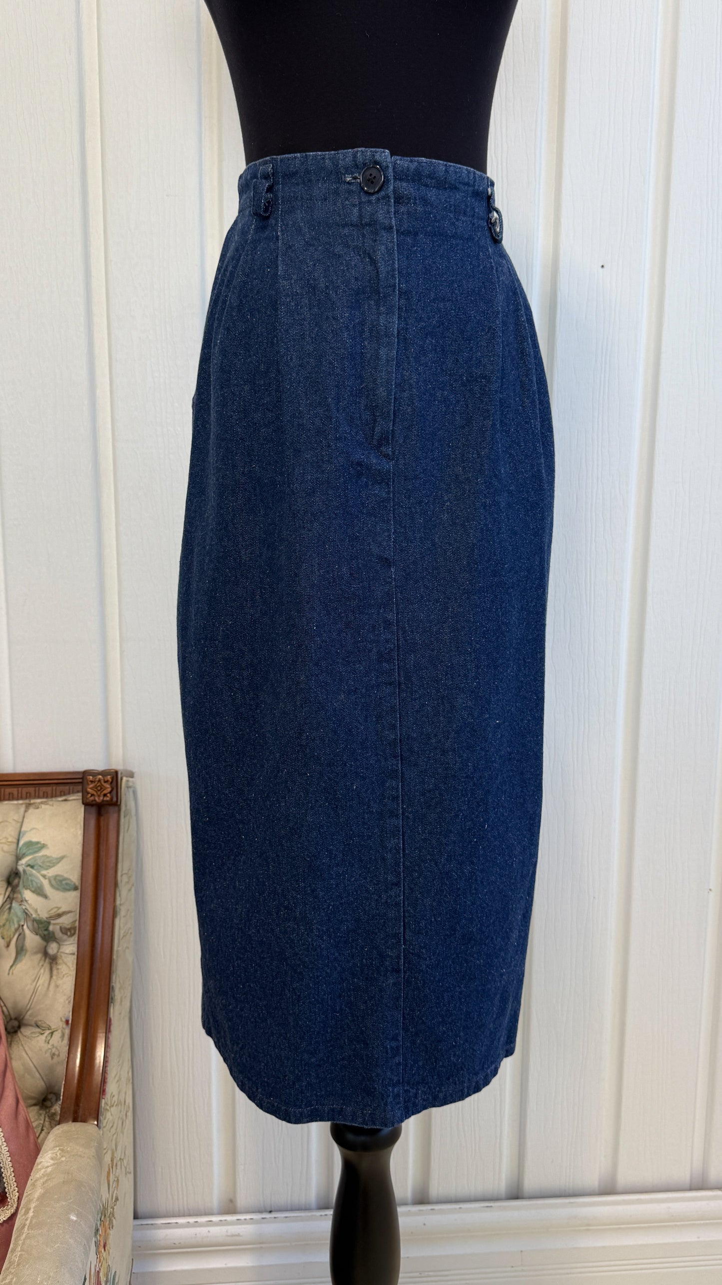 Jupe en jeans droite- large
