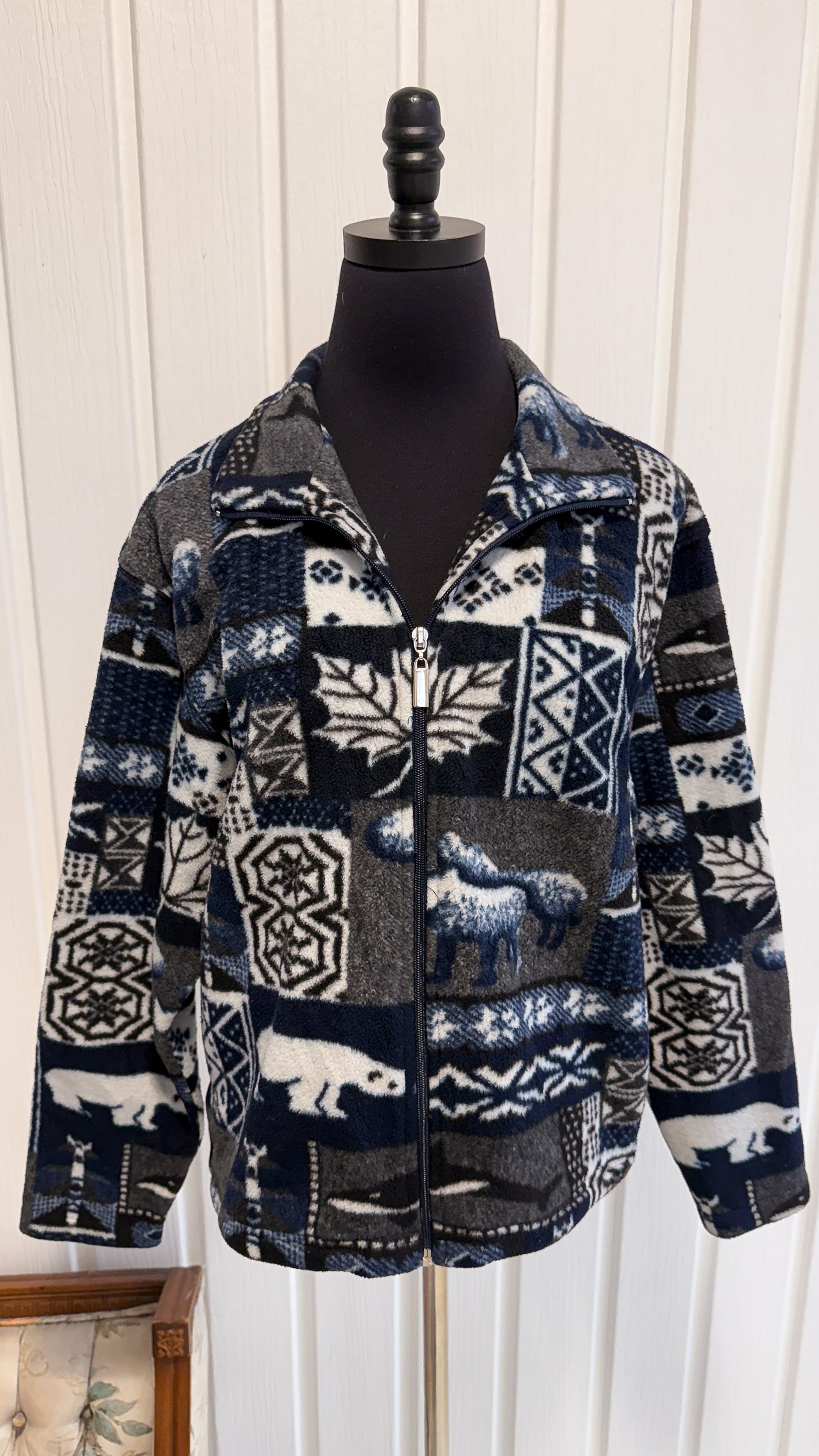 Veste en polar marine ours polaire- small