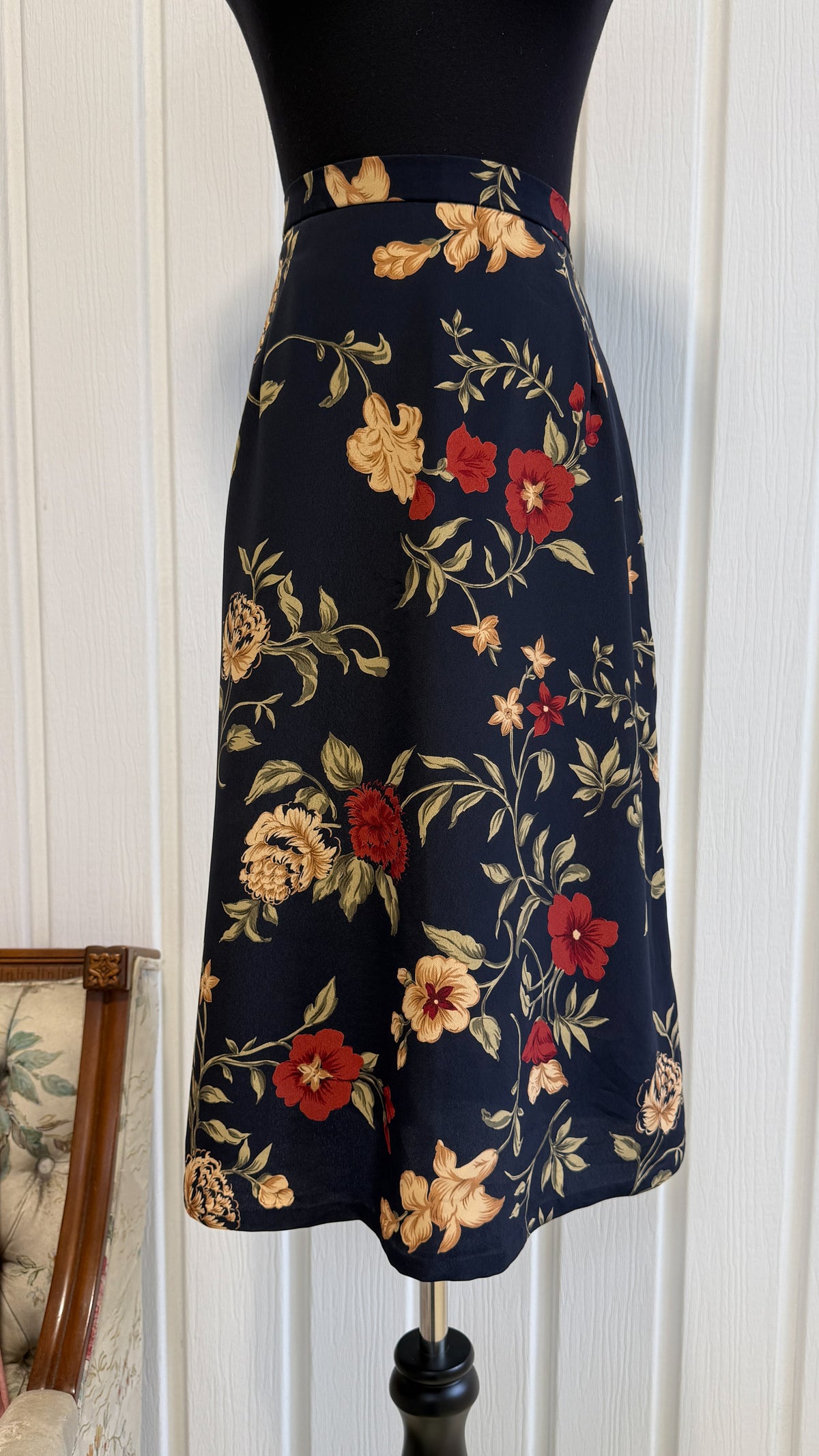 Jupe marine fleuris- small