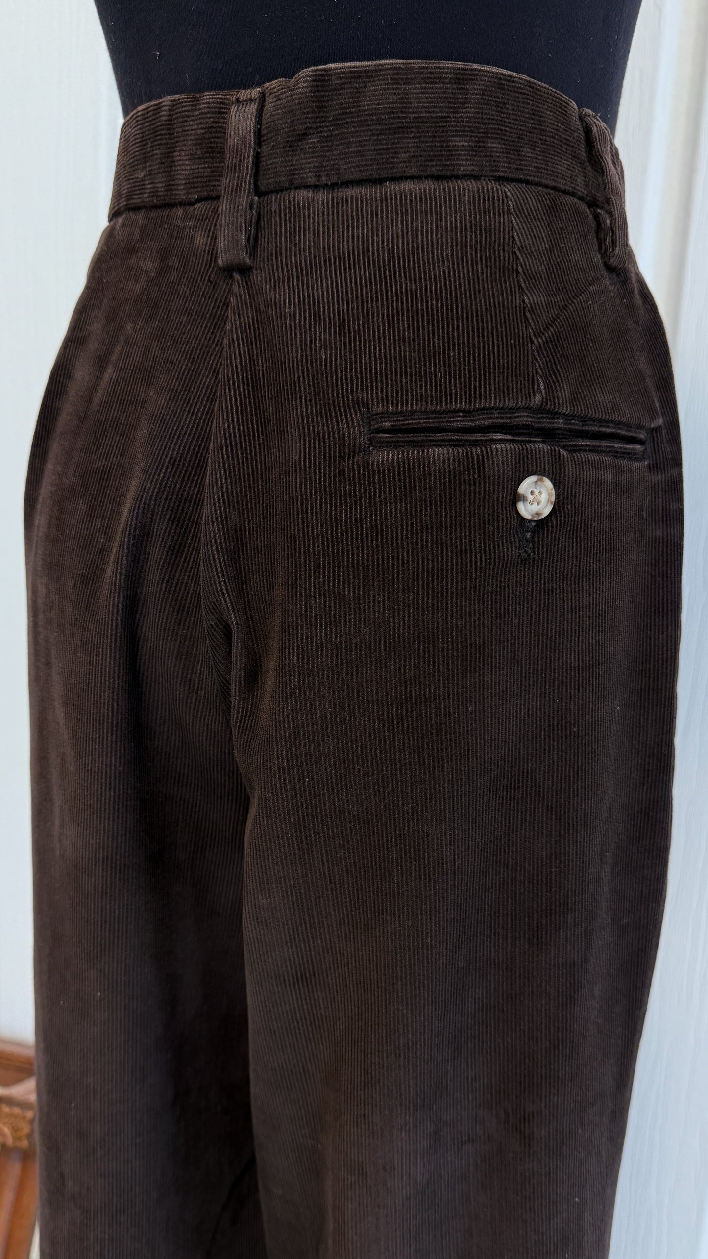 Pantalons en corduroy brun- small