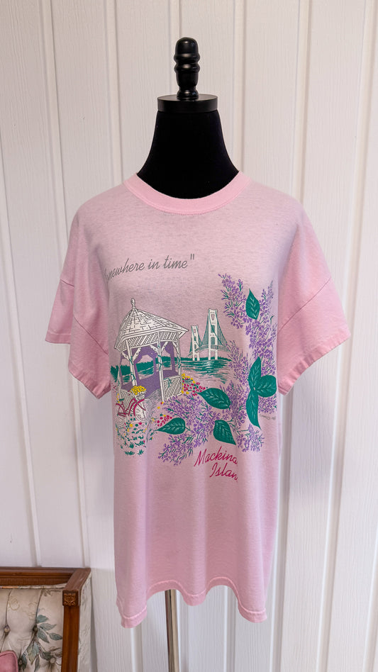 Pink Mackinac Island T-shirt - extra large
